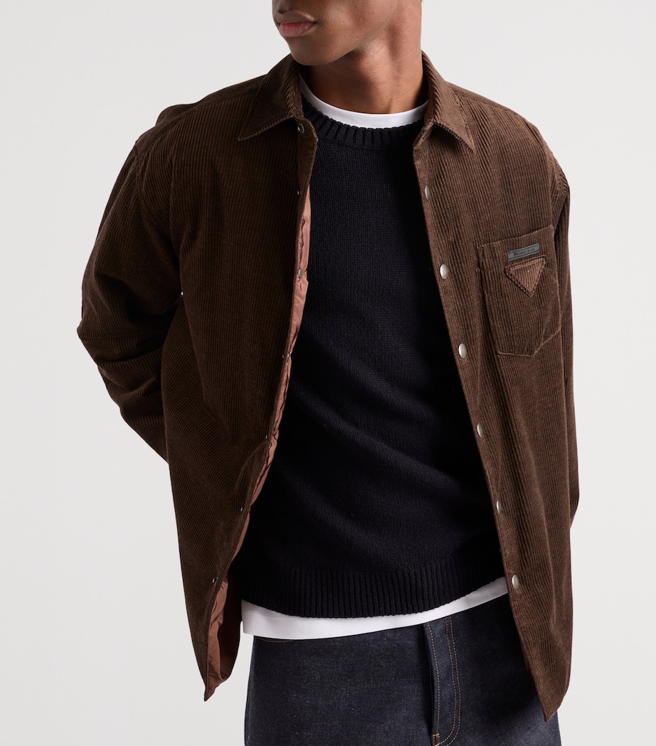 Cotton-Cashmere Corduroy Shirt F0192 Image 3