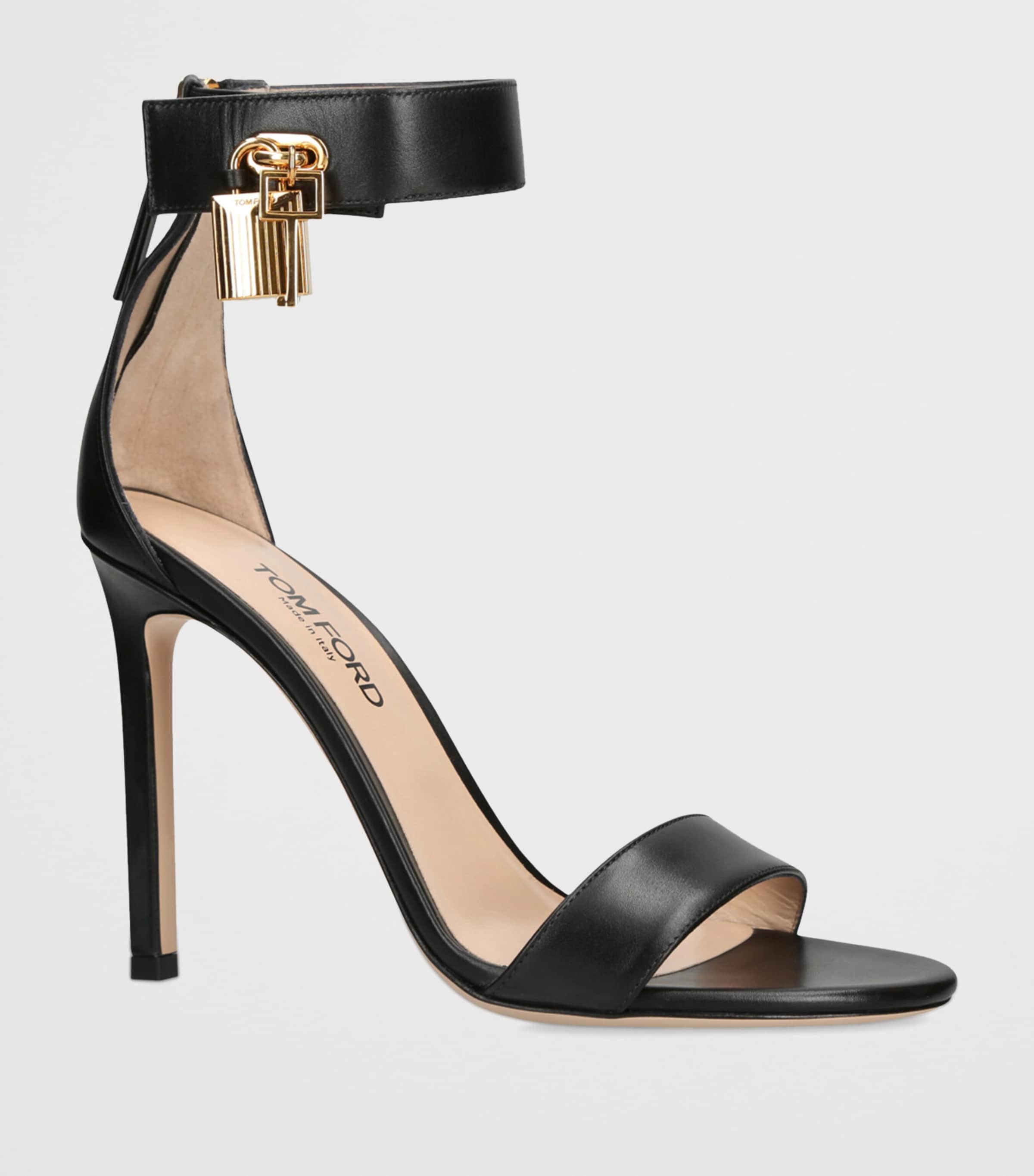 TOM FORD Leather Padlock Sandals 105 | Women Shoes | Heels | Sandals | Designers | Tom Ford TOM FORD Leather Padlock Sandals 105 | Women Shoes | Heels | Sandals | Designers | Tom Ford