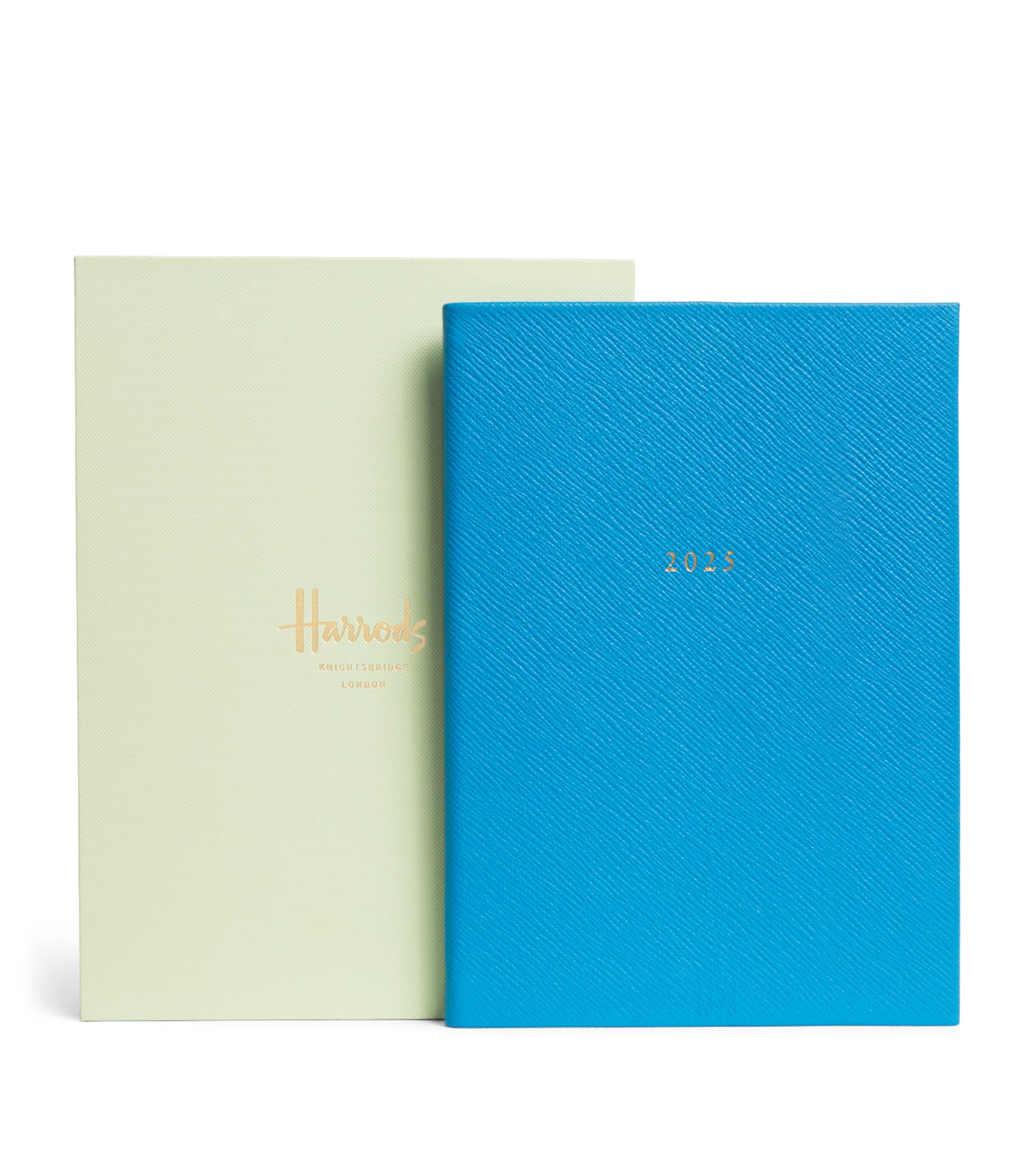 Harrods Leather A5 2025 Diary In Blue