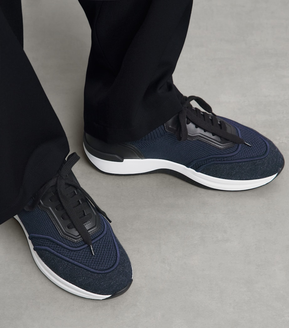 Brioni Linen-Cotton Knitted Sneakers Image 2