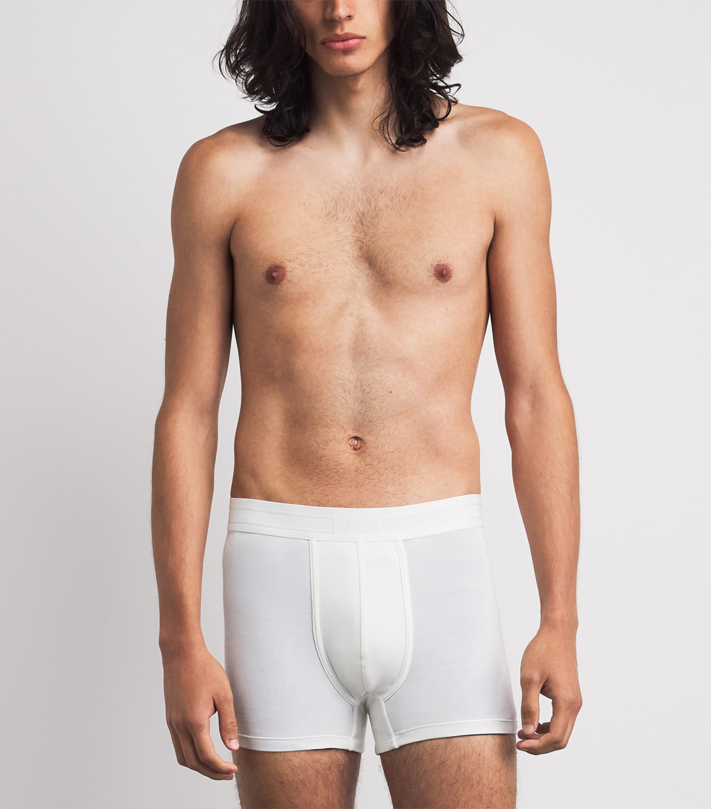 CHÉ Mens Modal-Blend Trunks (Pack of 3) White Image 2