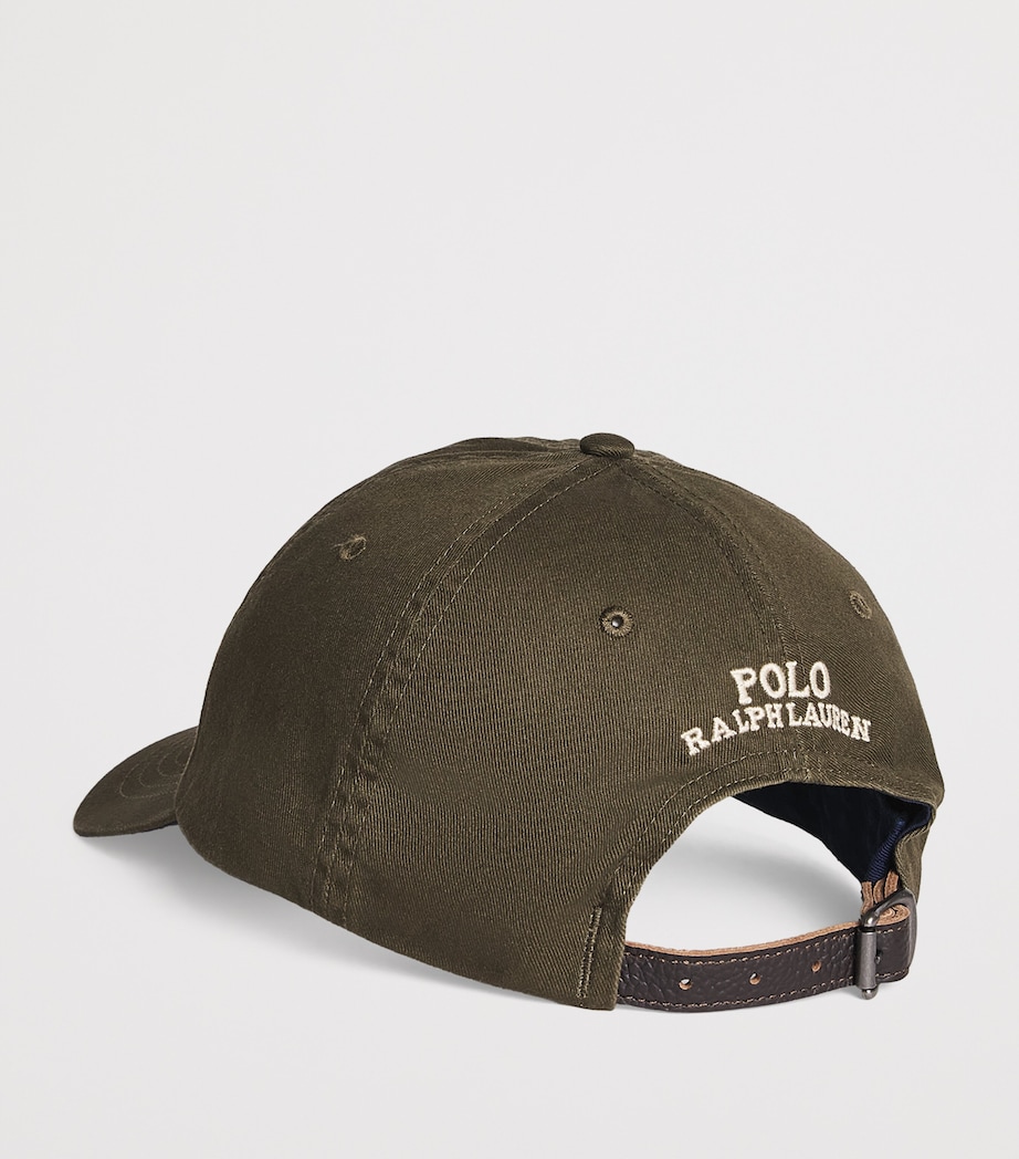 Embroidered Polo Bear Cap GREEN Image 1