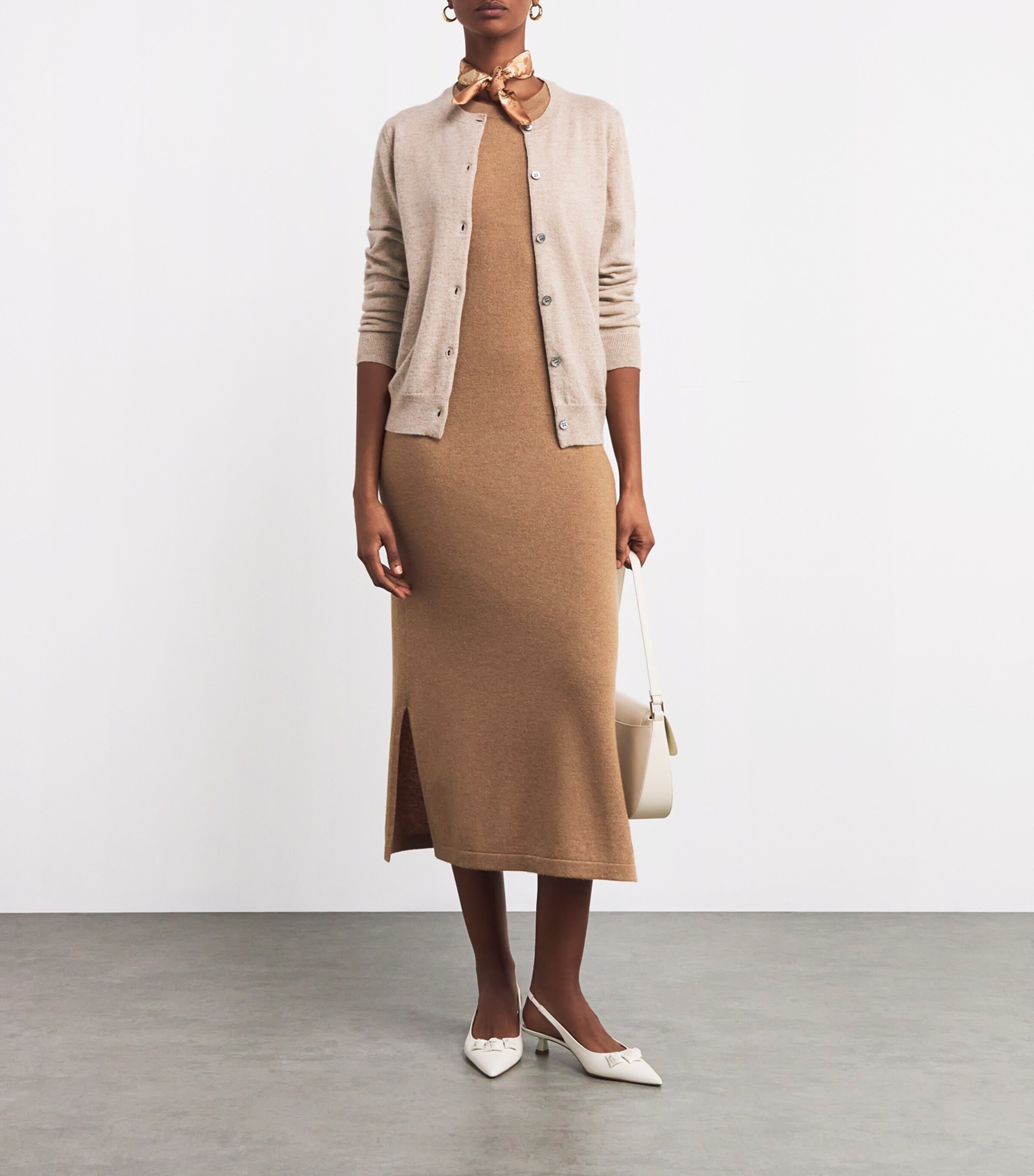 Silk Pegasus Print Scarf CREAM Image 2