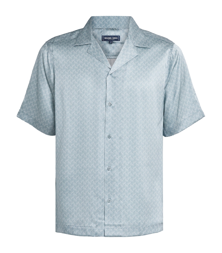 Silk Printed Roberto Shirt 902-COASTAL BLUE Image 1