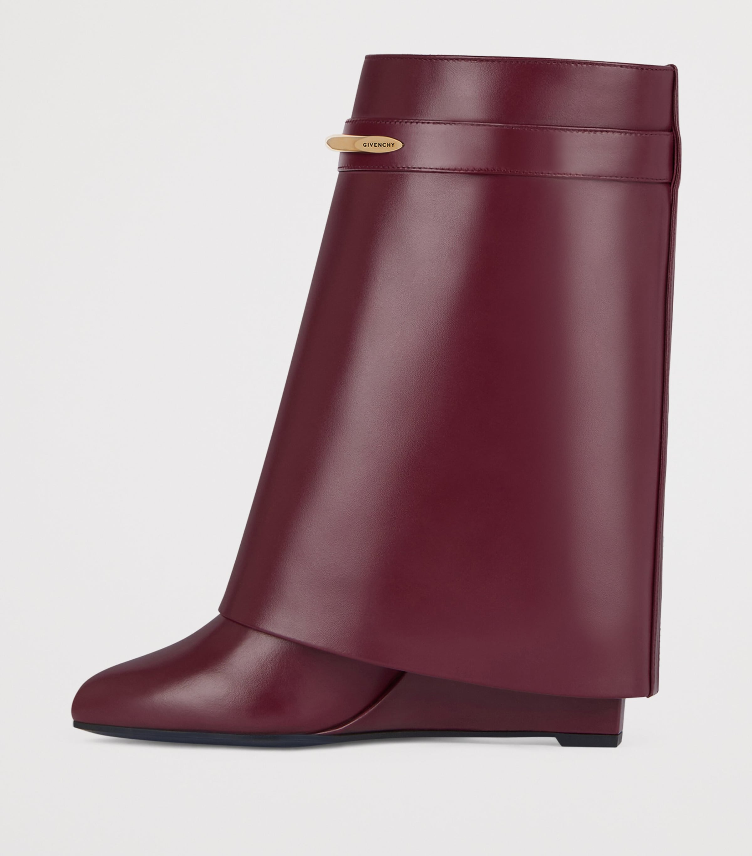 Givenchy Leather Shark Ankle Boots 95 Burgundy Image 3
