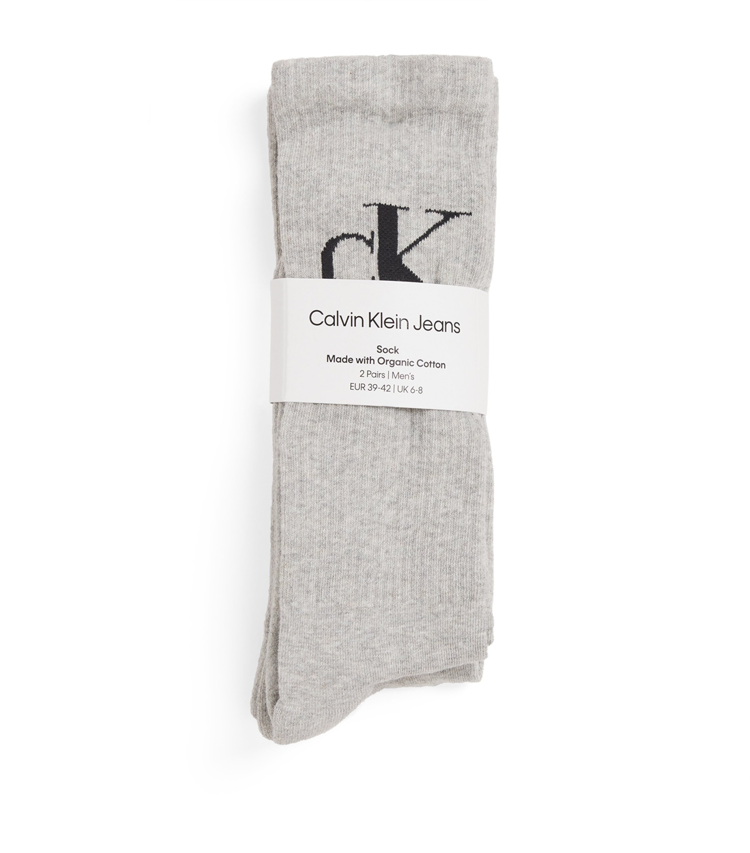 Calvin Klein Ribbed Socks In Gray