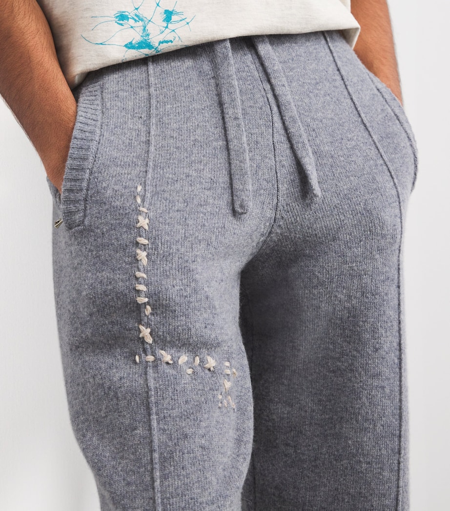 Exposed Stitching Sweatpants GREY Image 6