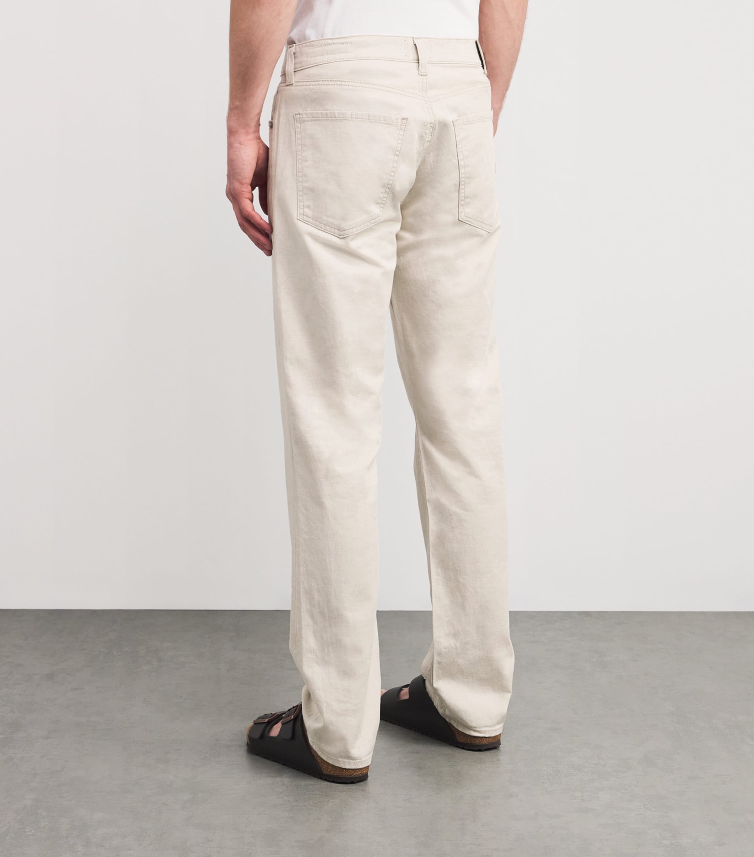 Citizens of Humanity Mens Cotton-Linen Elijah Straight Jeans Natural Image 4