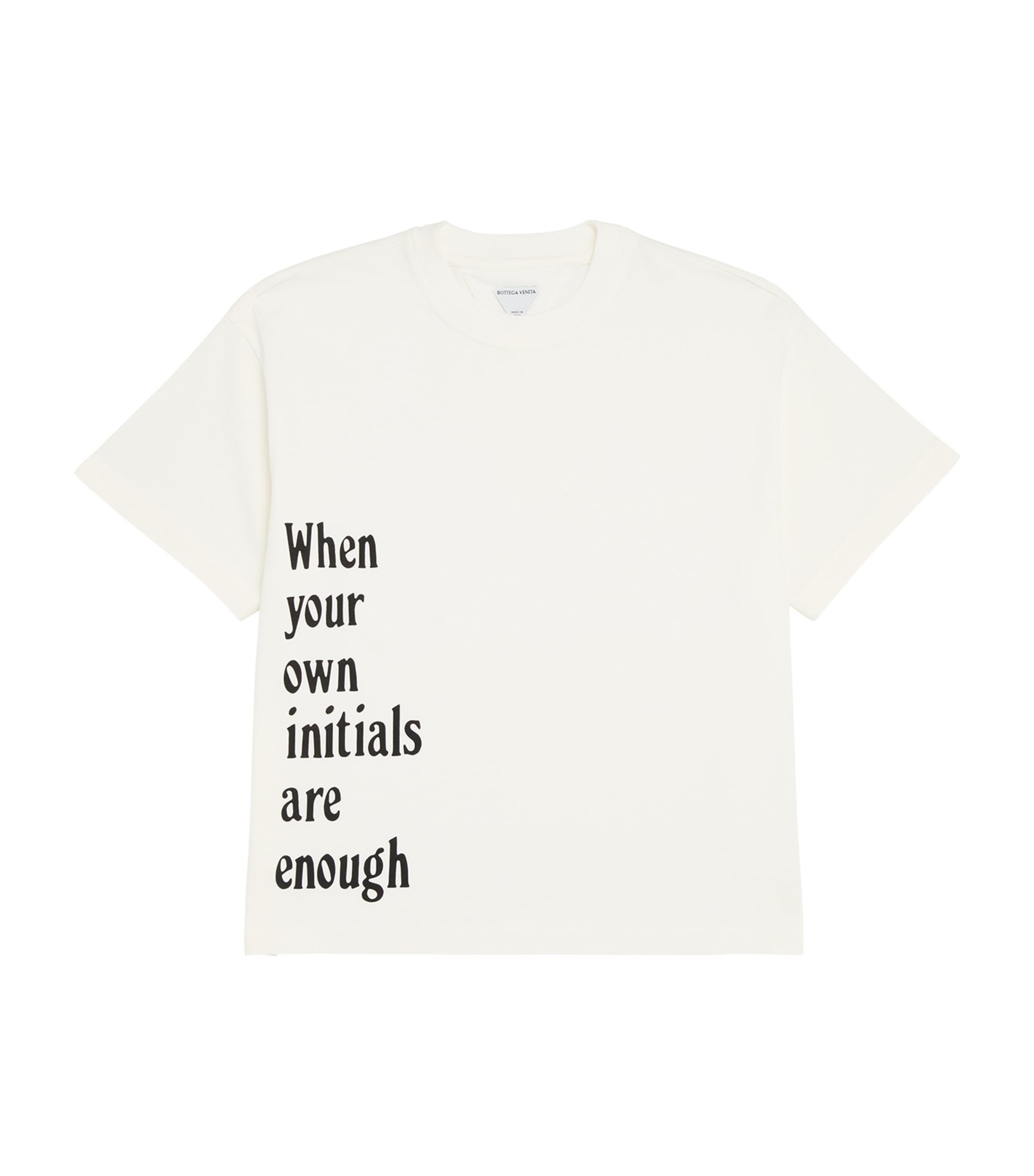 Bottega Veneta Pima Cotton Printed T-shirt In White