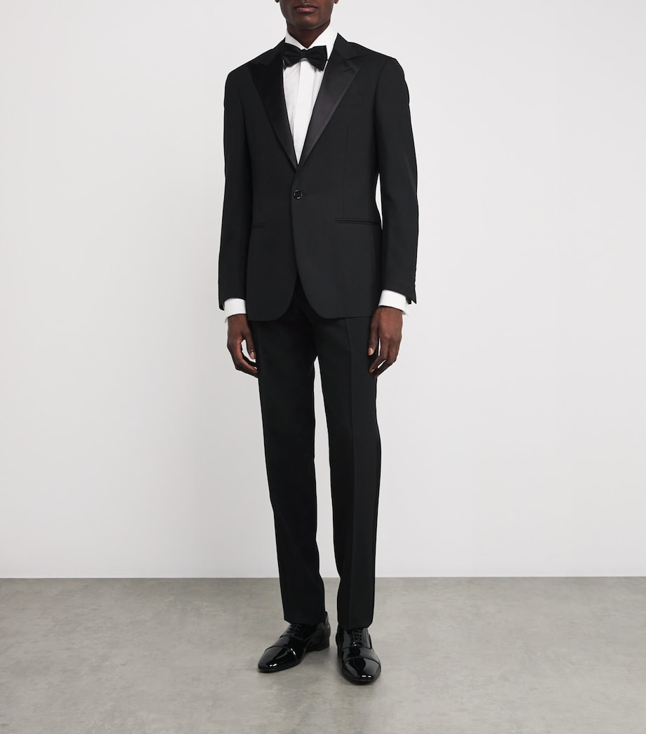 Wool Peak-Lapel Tuxedo BLACK Image 2