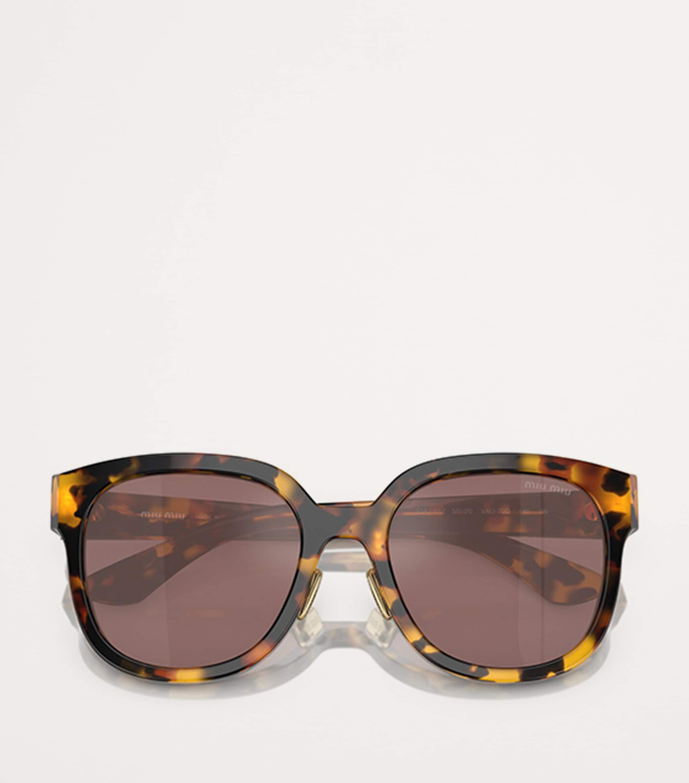 Acetate Tortoiseshell Oversized Sunglasses VAU70D Image 5