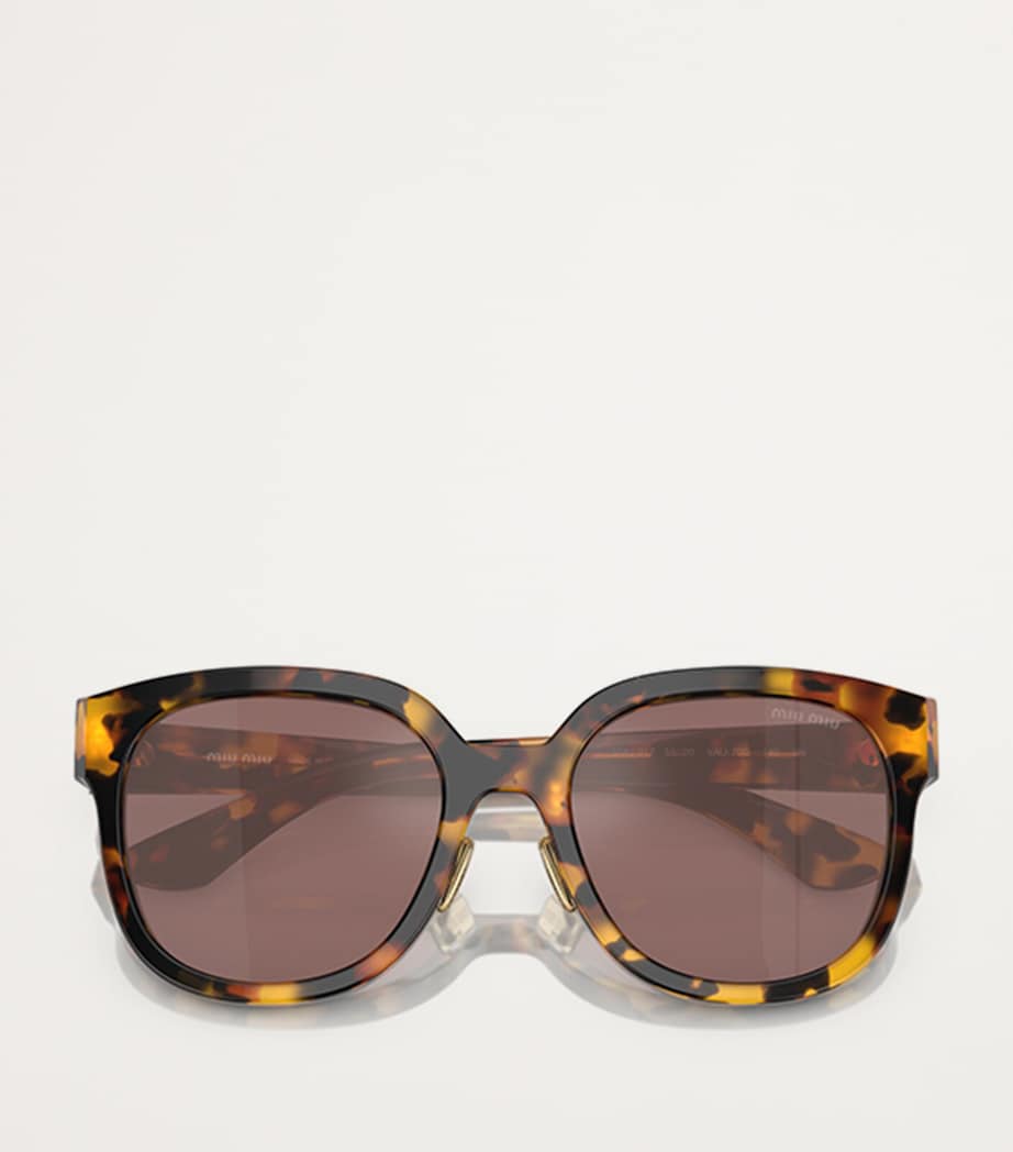 Acetate Tortoiseshell Oversized Sunglasses VAU70D Image 5