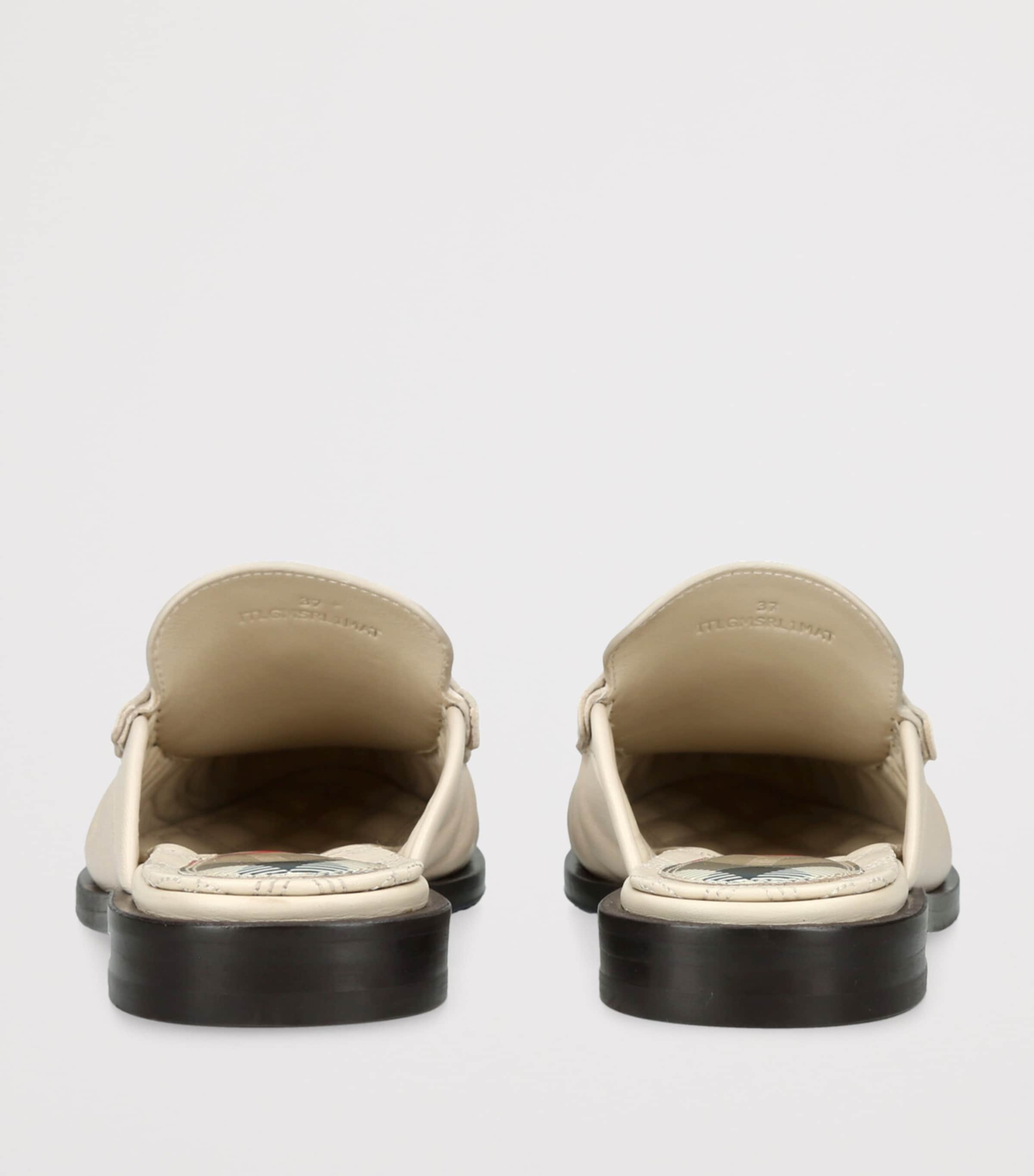 Leather Cadet Mules 10 BONE Image 2