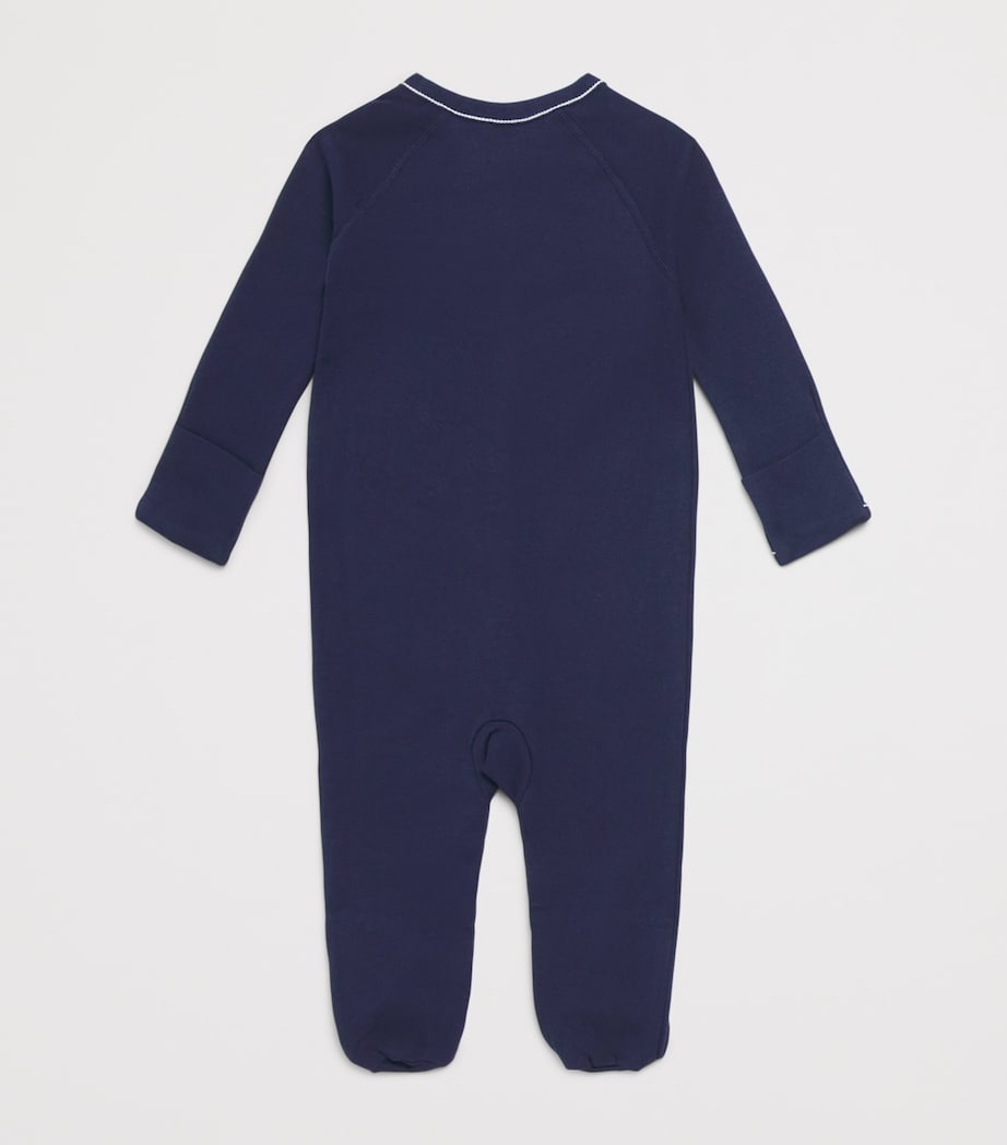 Ralph Lauren Kids Cotton Polo Pony All-In-One (0-12 Months) Refined Navy Image 2
