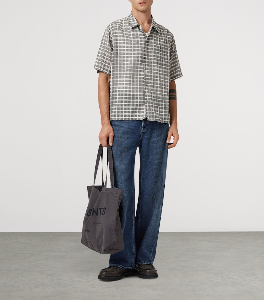 Organic Cotton Check Sandy Shirt EBONY GREY Image 2