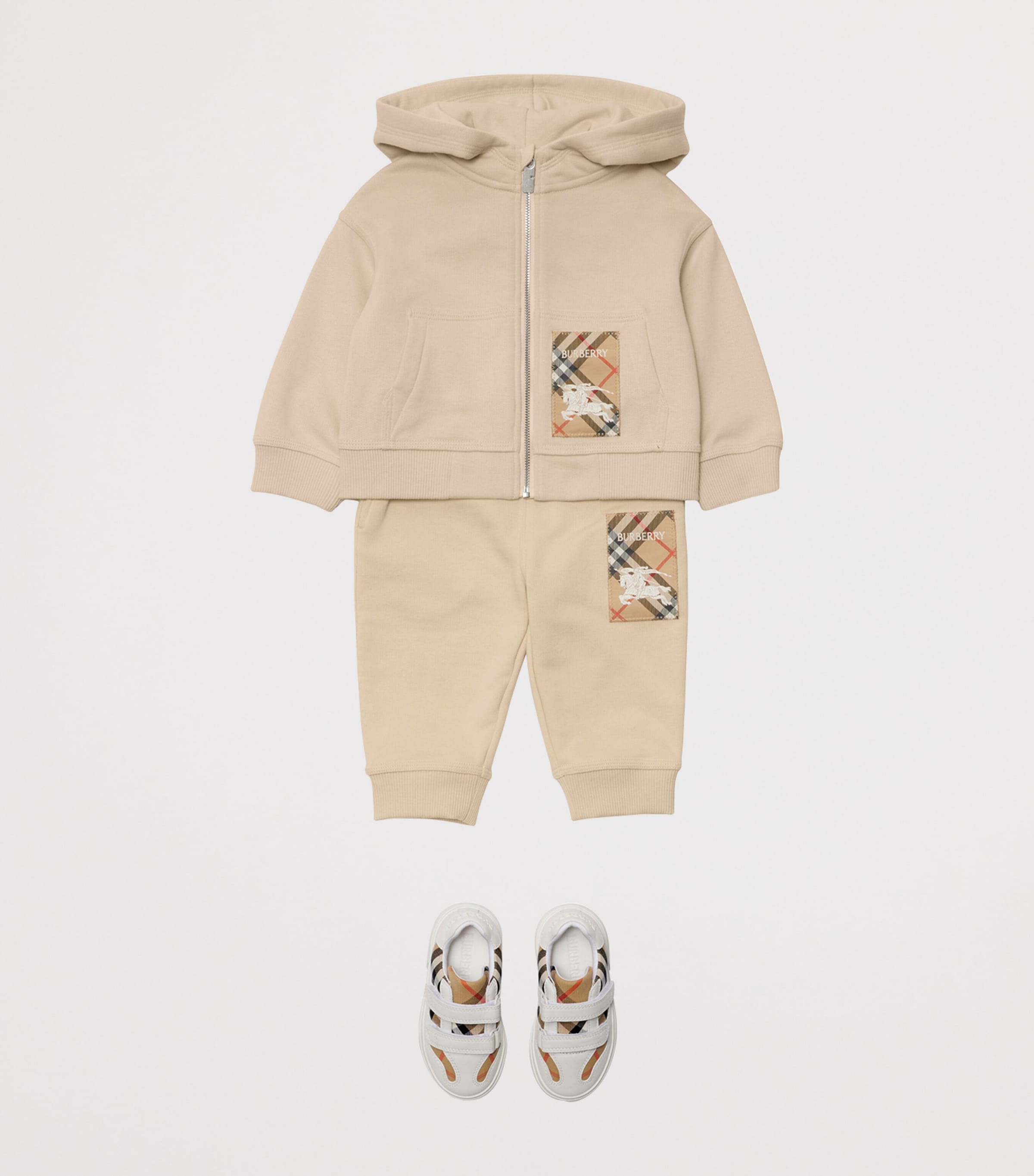 Cotton Check-Patch Hoodie (6-24 Months) CALICO Image 3