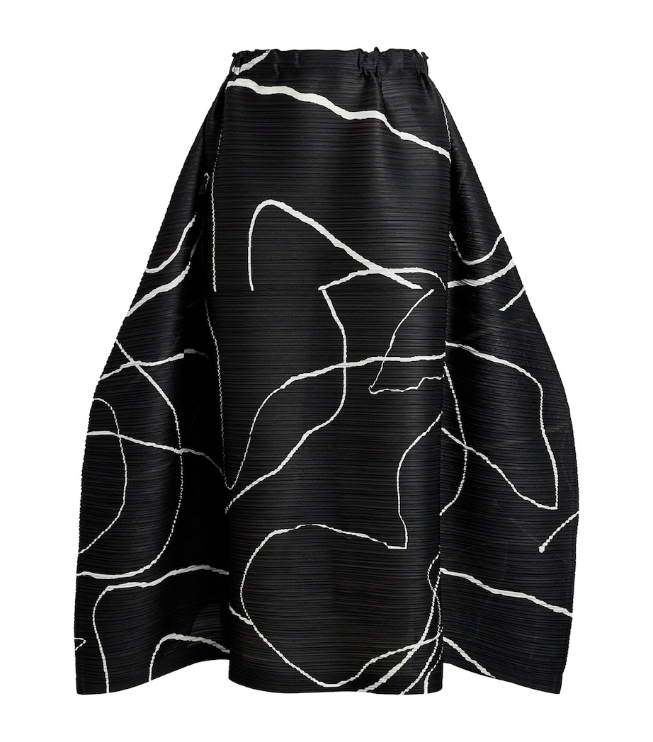 Printed Pause Midi Skirt BLACK Image 1