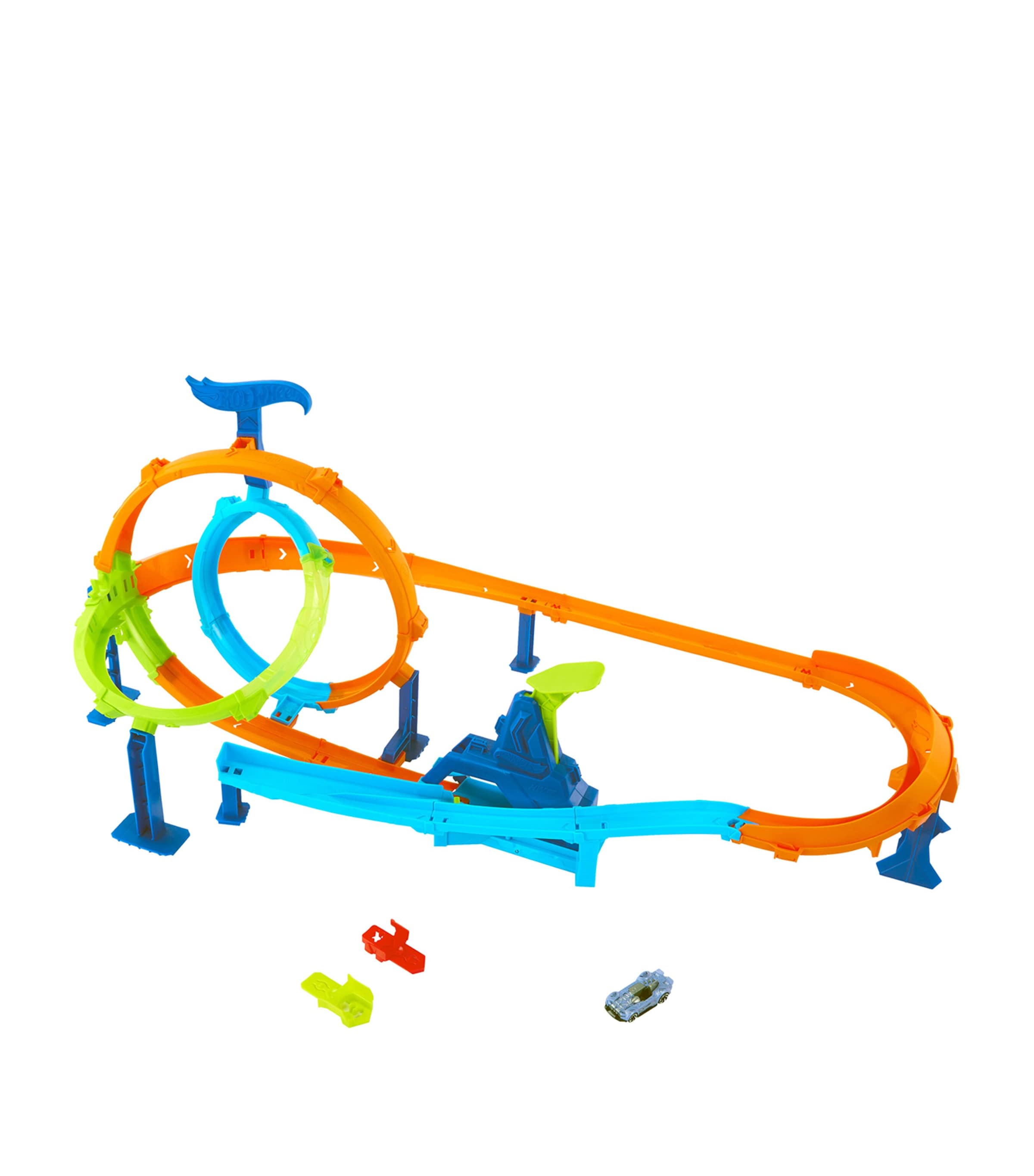 Hot Wheels Stunt Tracks Rapid Launch Cyclone Set MULTI Image 1