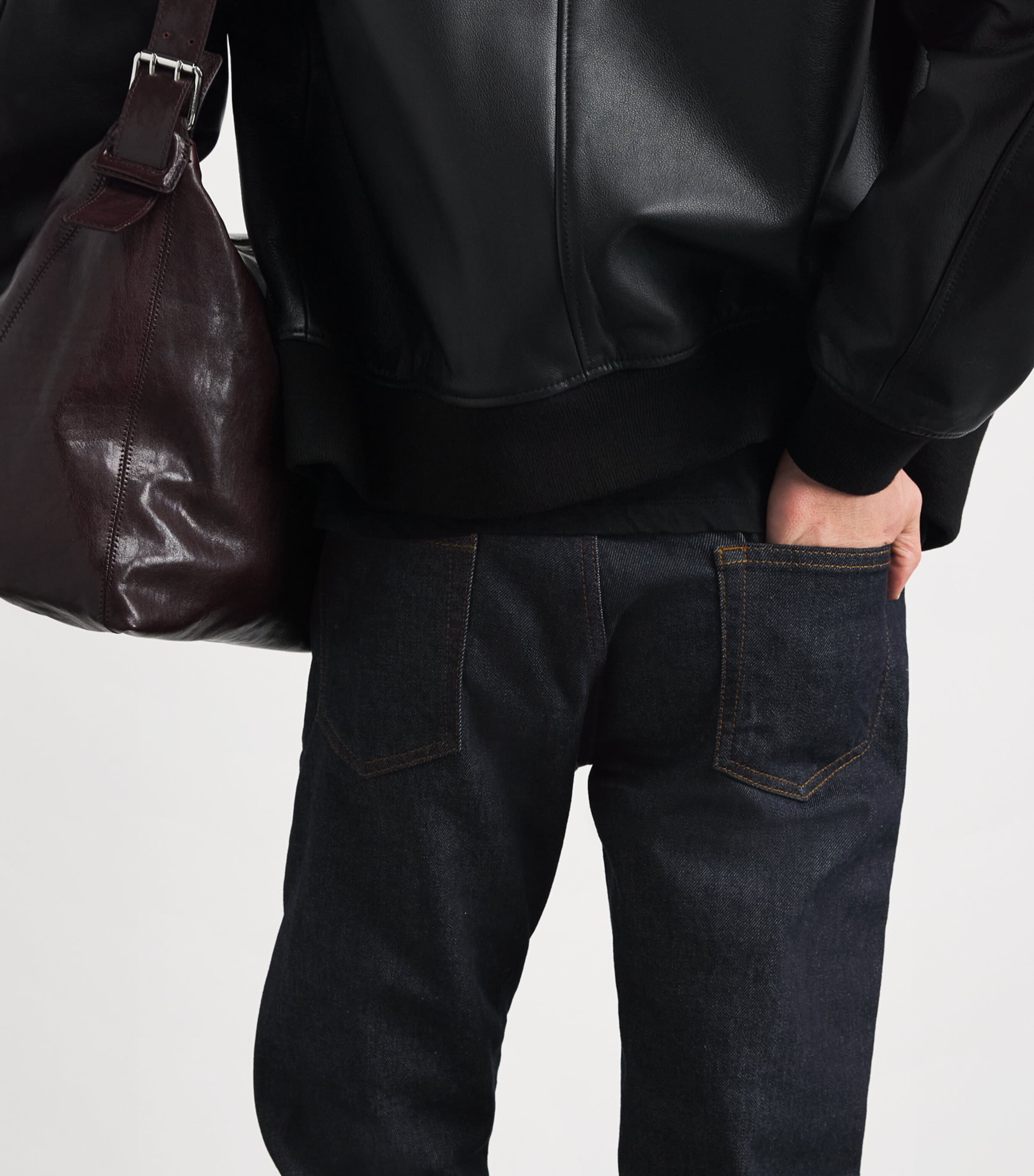 Sandro Paris Mens Slim Jeans Raw Denim Image 3