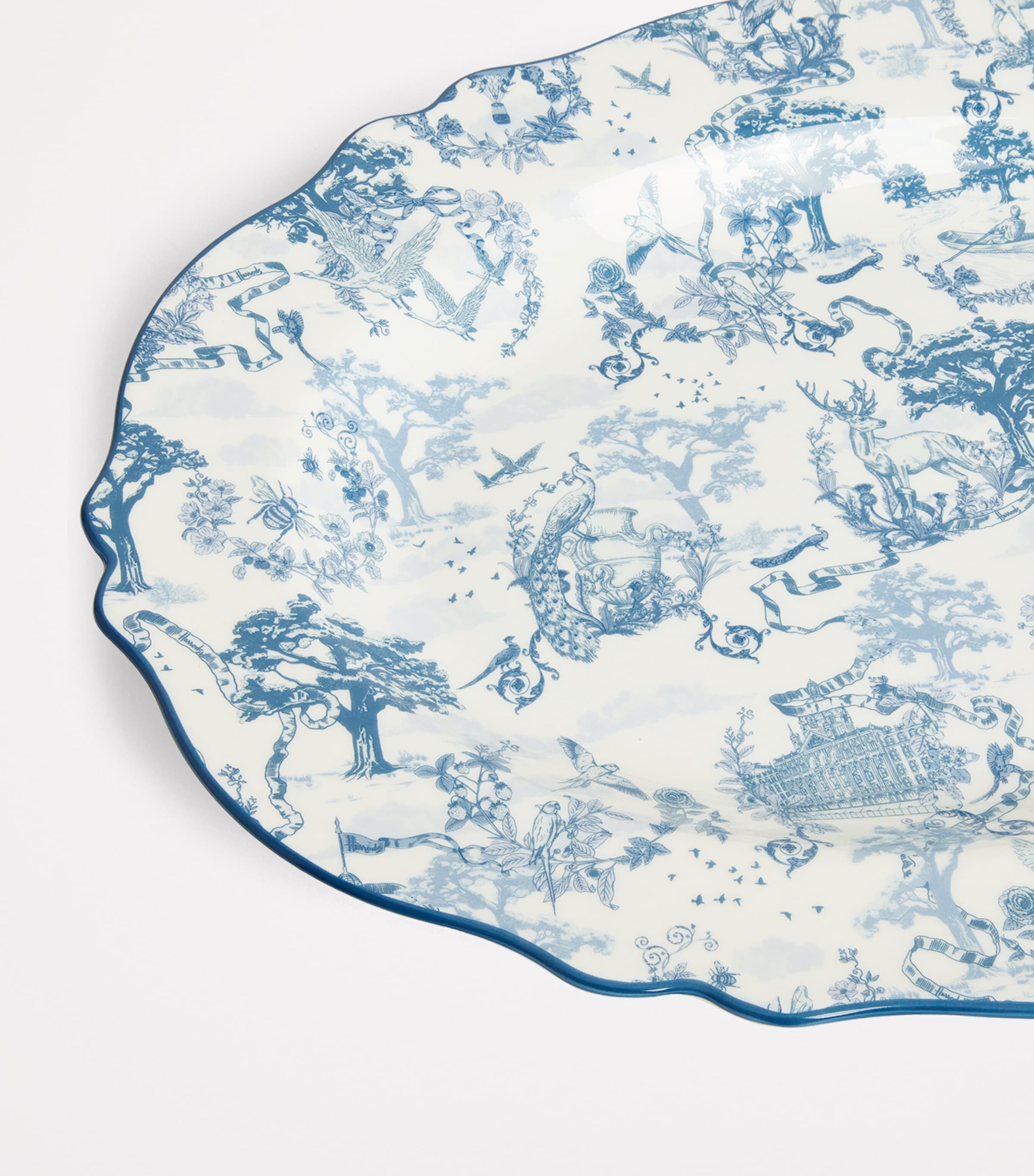 Bone China Toile Platter (36cm) BLUE Image 3