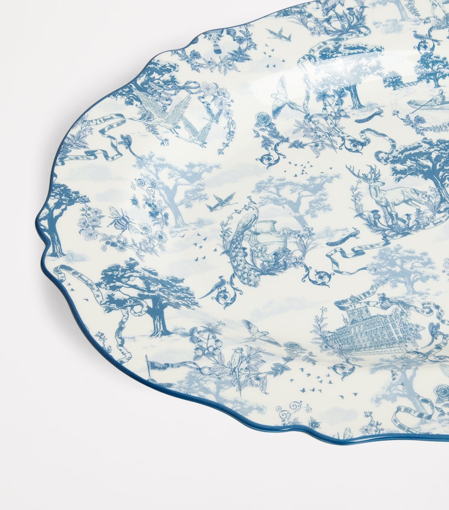 Bone China Toile Platter (36cm) BLUE Image 3