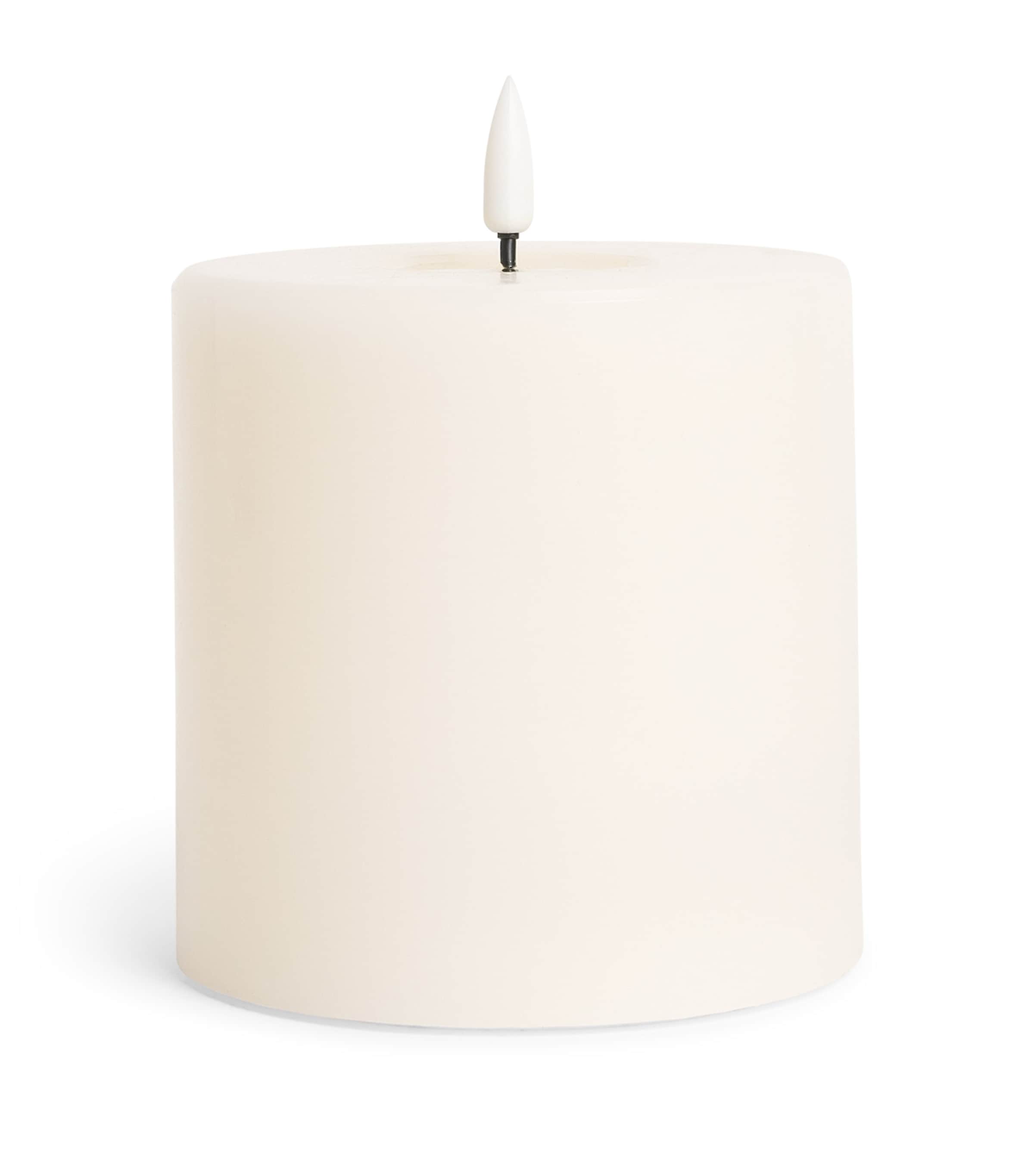 LED Pillar Candle (10cm) CREAM Image 1
