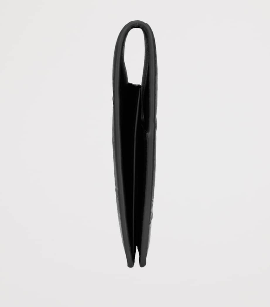Saint Laurent Leather Monogram Passport Holder Image 3