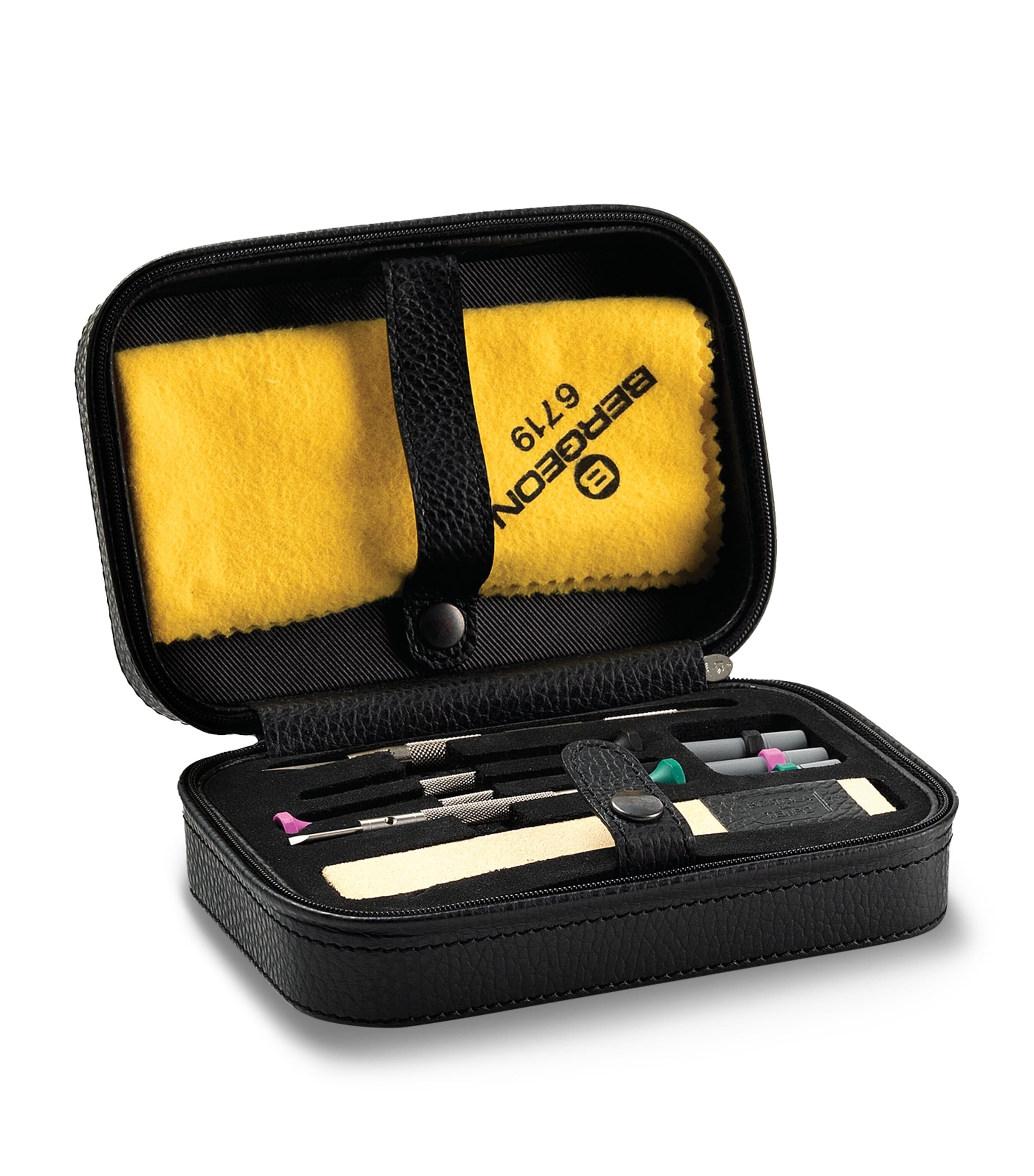 Scatola Del Tempo Leather Watch Repair Toolbox In Black