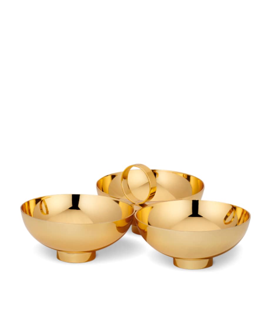 Brass Sintra 3-Bowl Server (21cm) GOLD Image 1