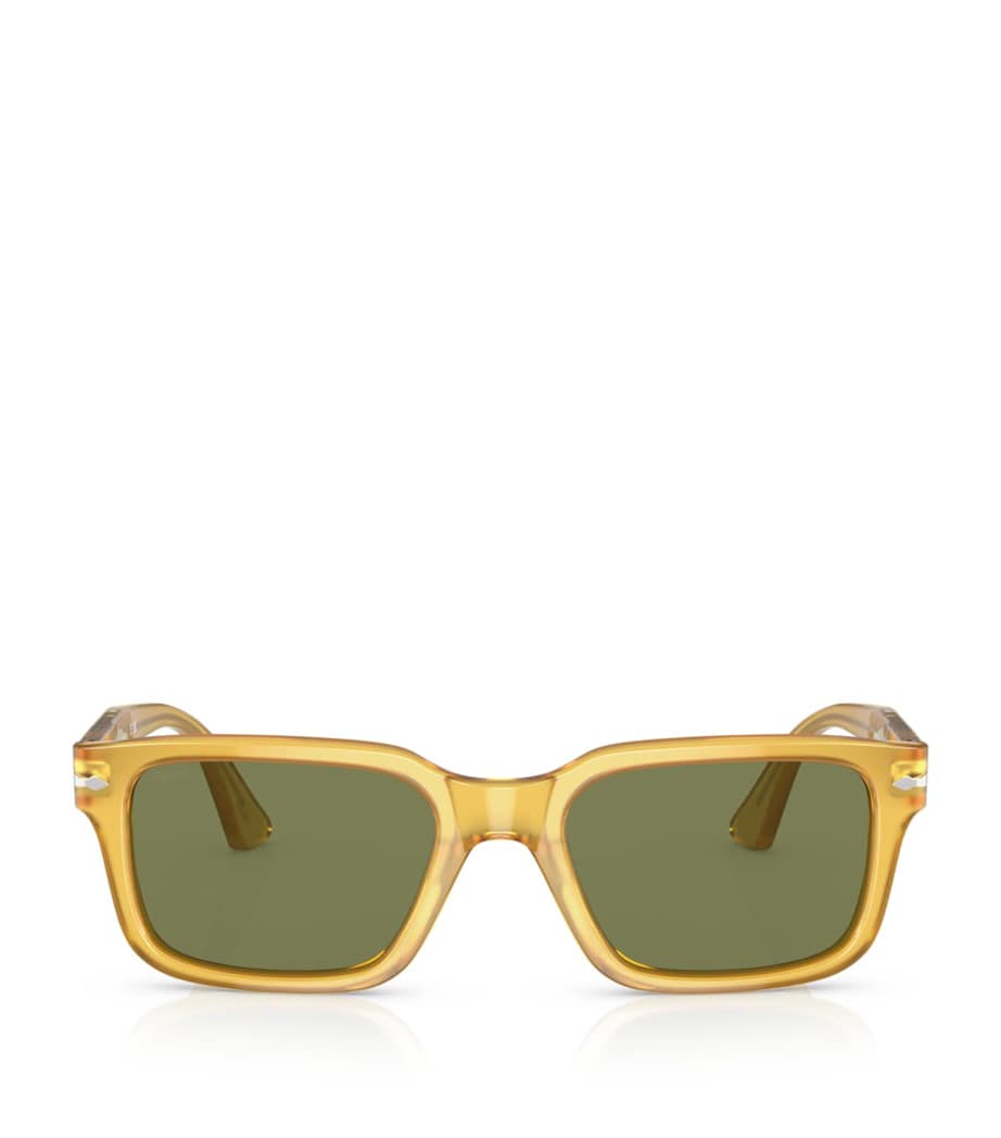 Persol Acetate Rectangle Sunglasses Beige Image 1