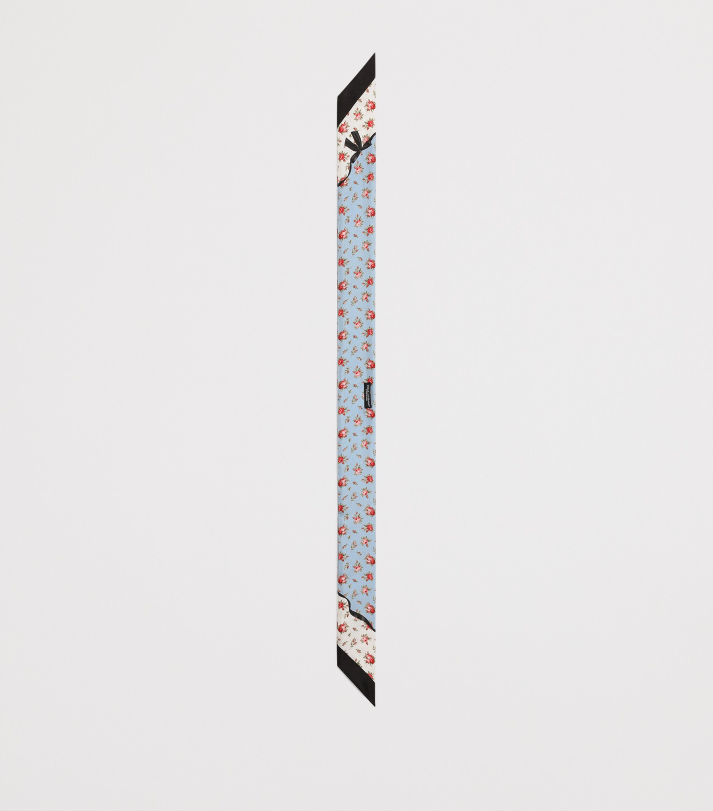 Dolce&Gabbana Silk Floral Skinny Scarf Rose Image 2