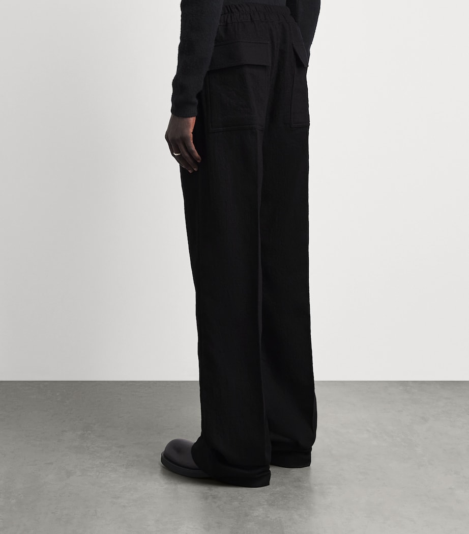 Rick Owens Mens Cotton-Wool Dietrich Sweatpants Black Image 5