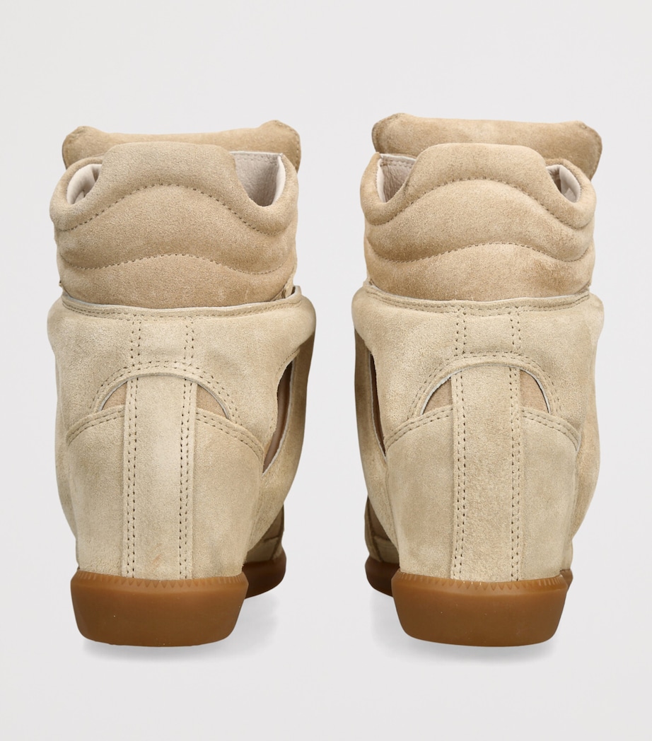 Isabel Marant Suede Bekett Wedge Sneakers 50 Beige Image 2