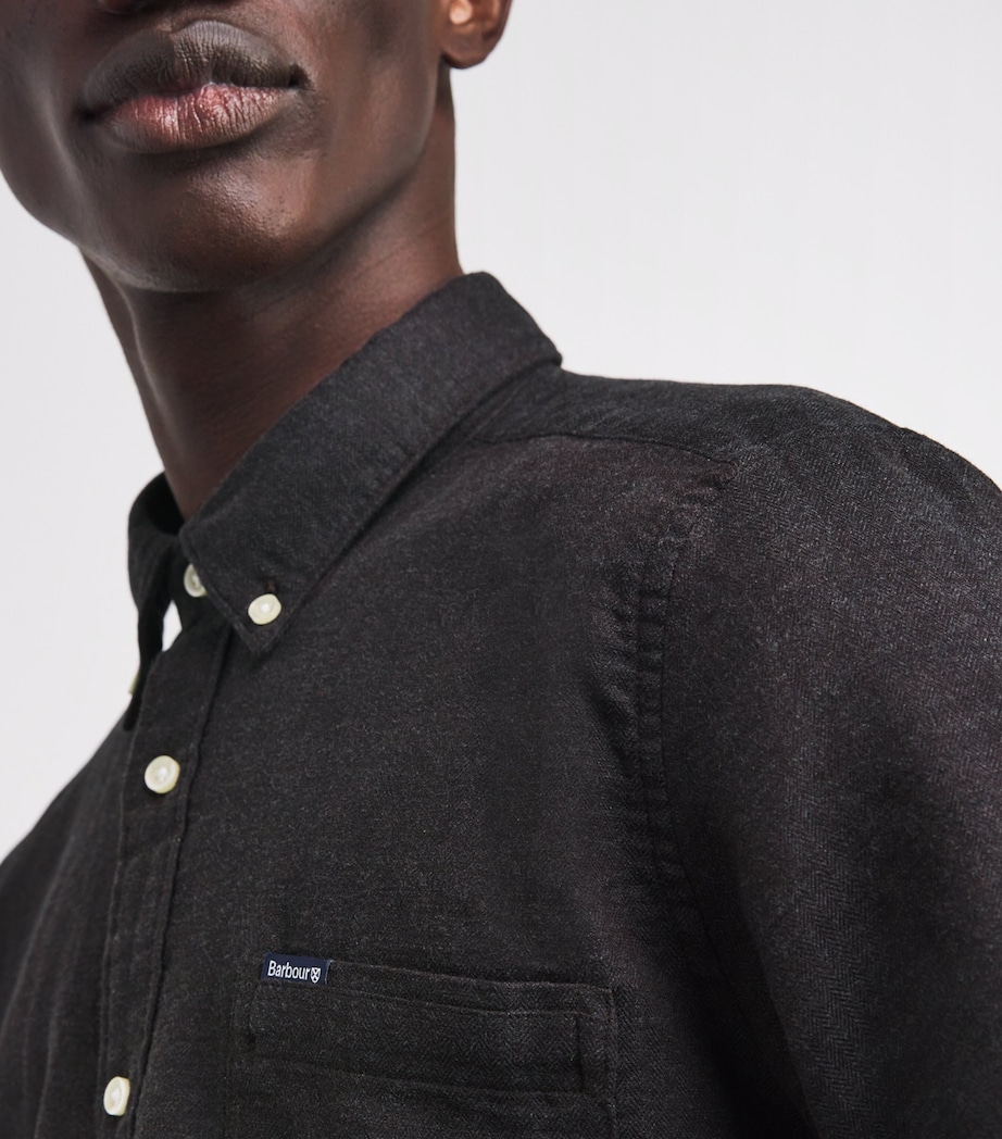 Cotton Buckley Tailored Shirt DARK OAK Image 7