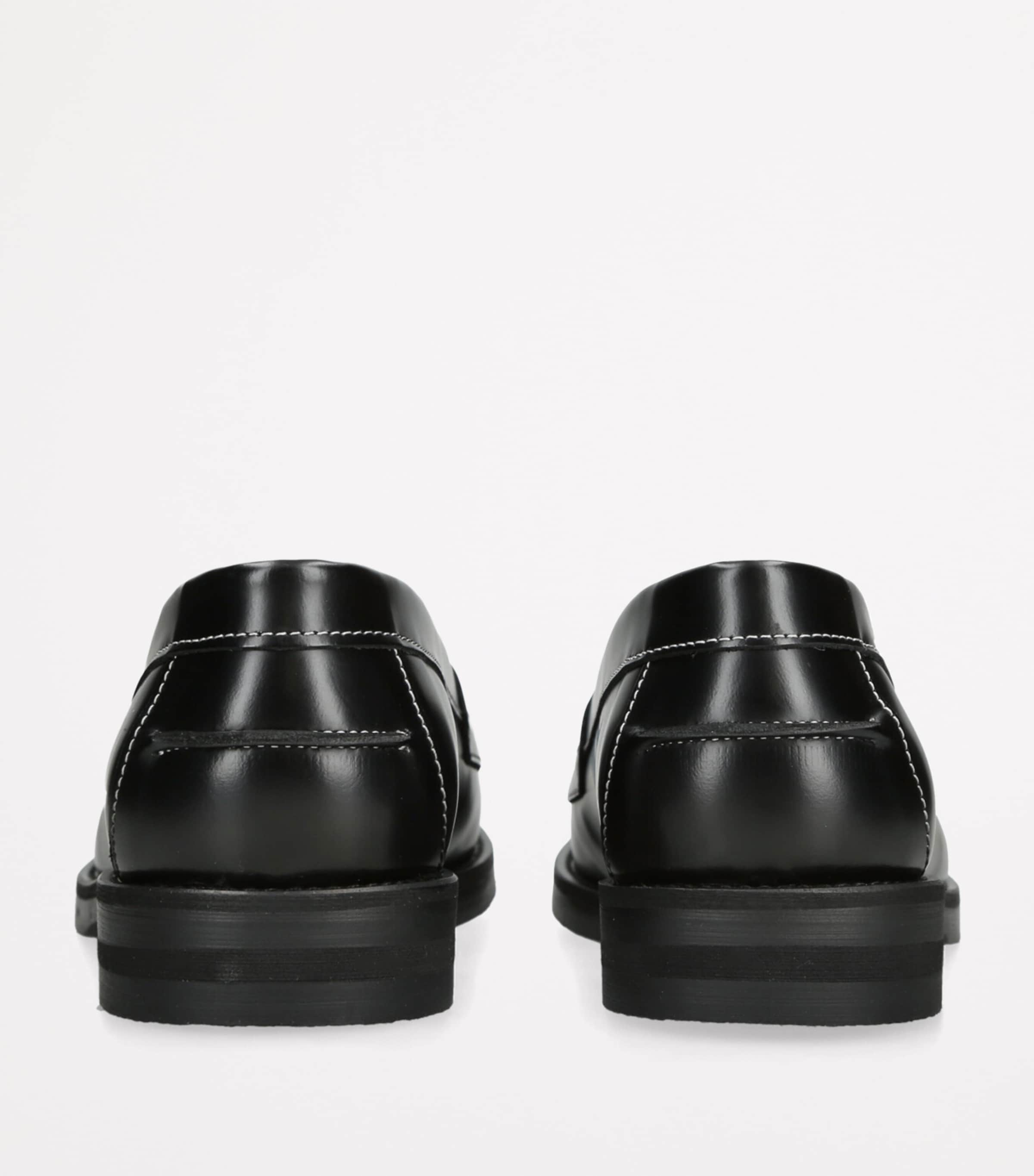 DUKE & DEXTER Leather Kiss Wilde Penny Loafers Blk/white Image 2