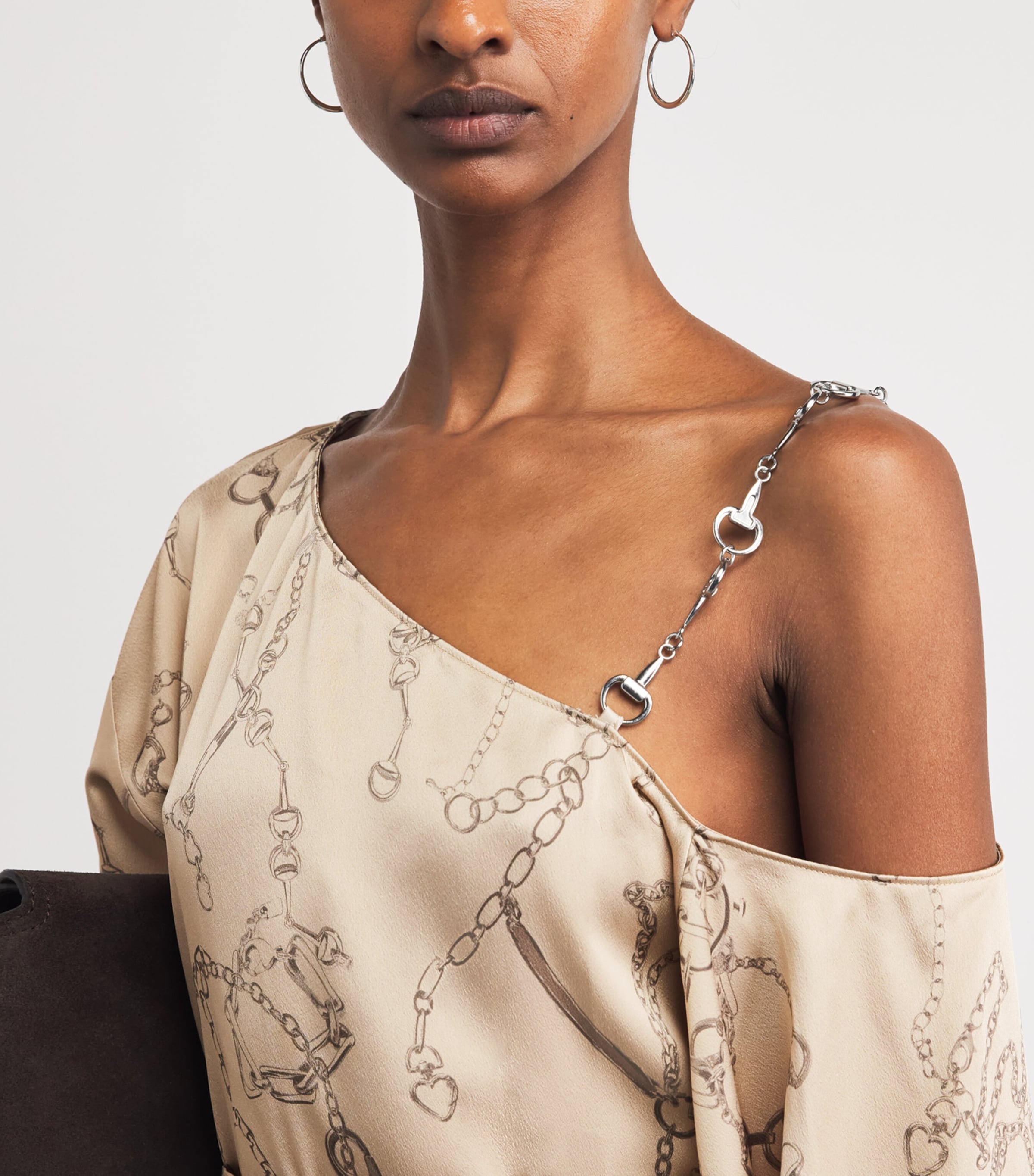 L'Agence Womens One-Shoulder Asami Blouse Gbuu Mcdmia Hrt Chn Image 3