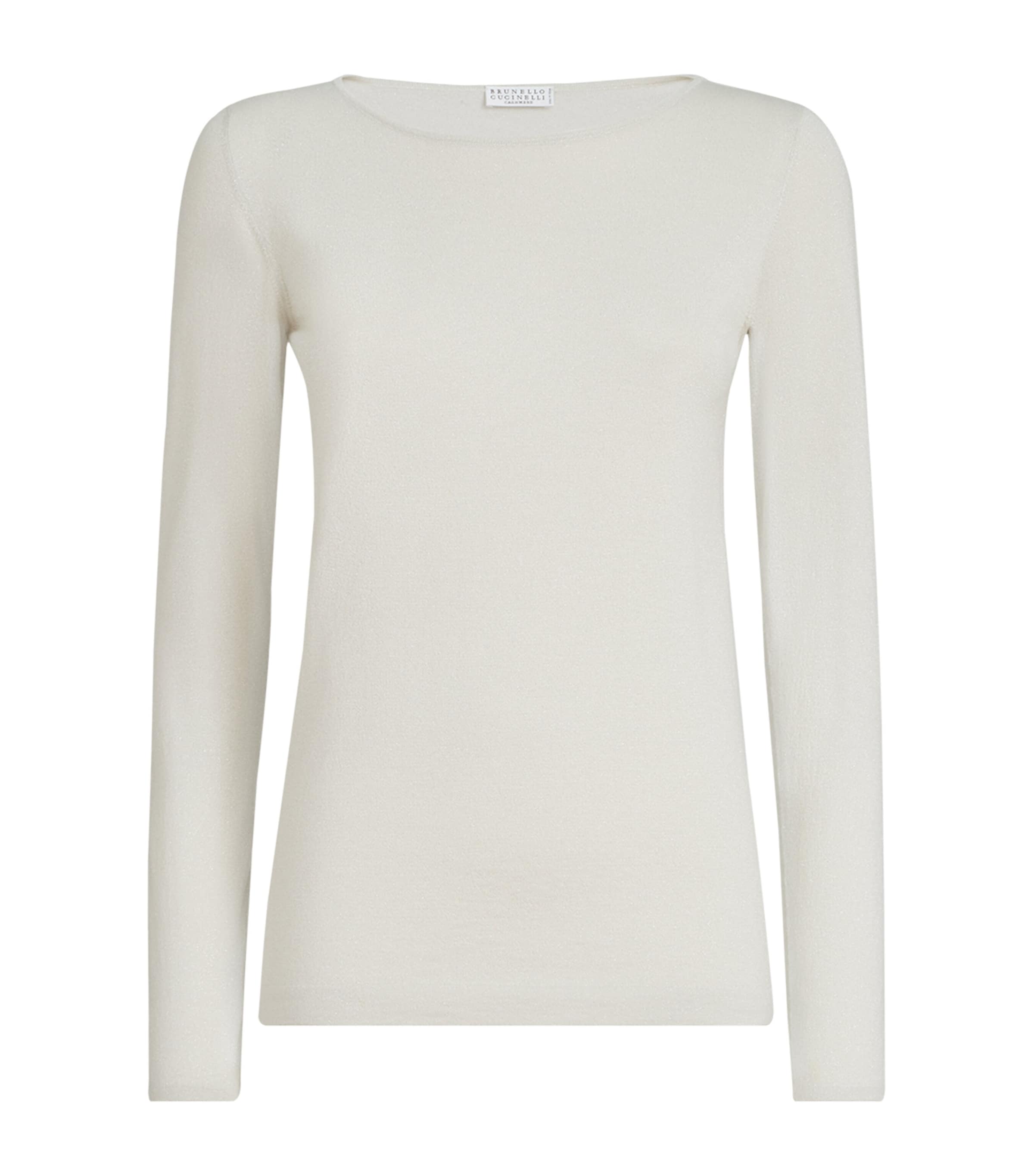 Brunello Cucinelli Womens Cashmere-Silk-Blend Sweater Image 1
