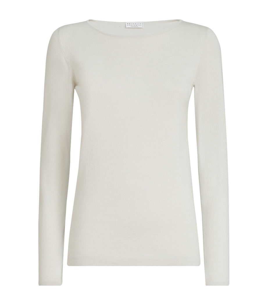 Brunello Cucinelli Womens Cashmere-Silk-Blend Sweater Image 1
