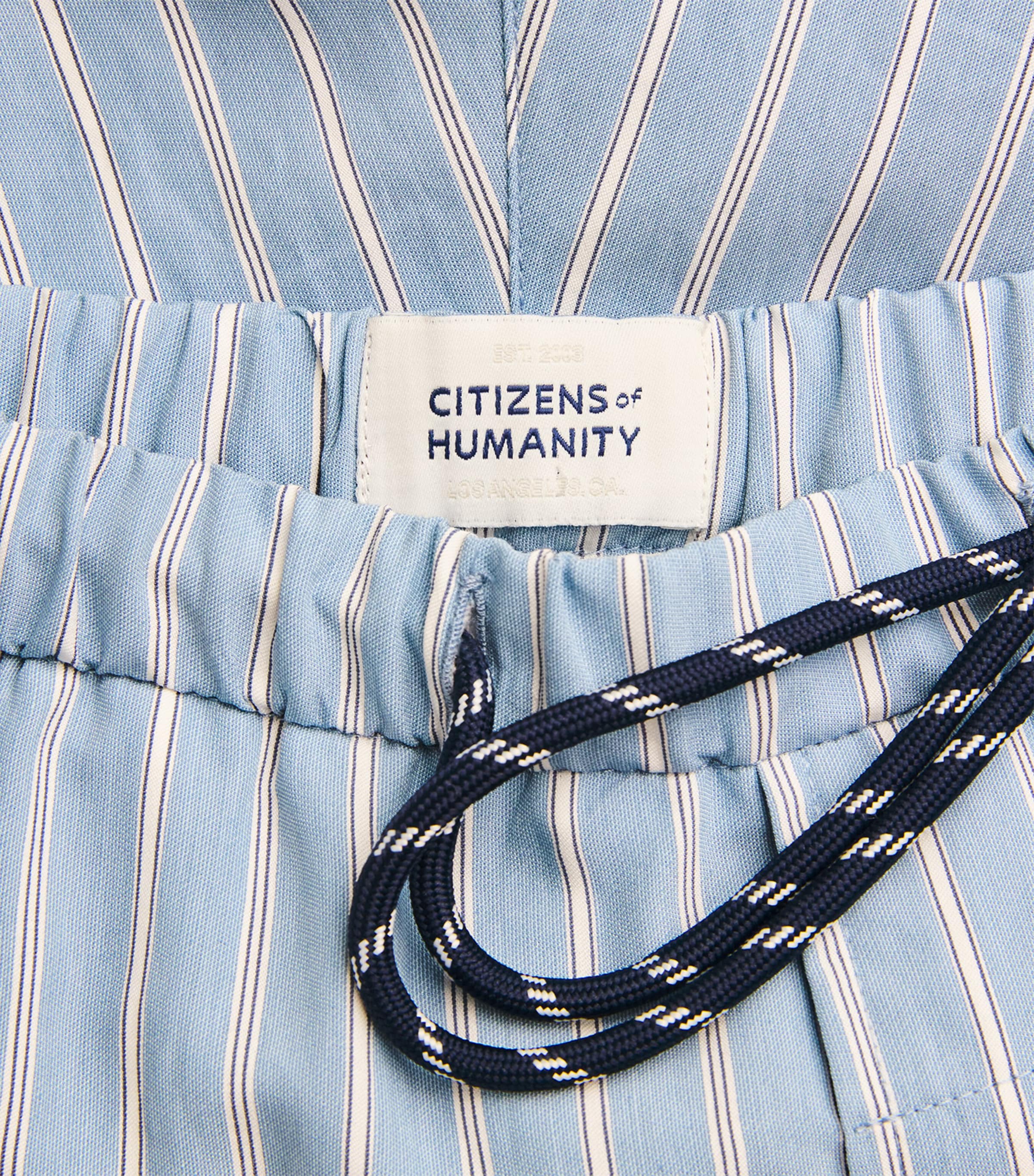 Citizens of Humanity Womens Stripe Este Drawstring Shorts Capri Strip Image 6