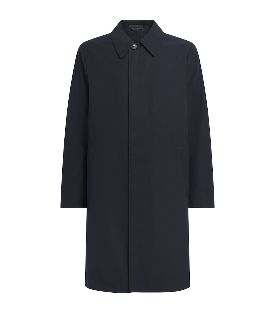 Sunspel Mens Cotton Ventile Overcoat Dark Navy Image 1