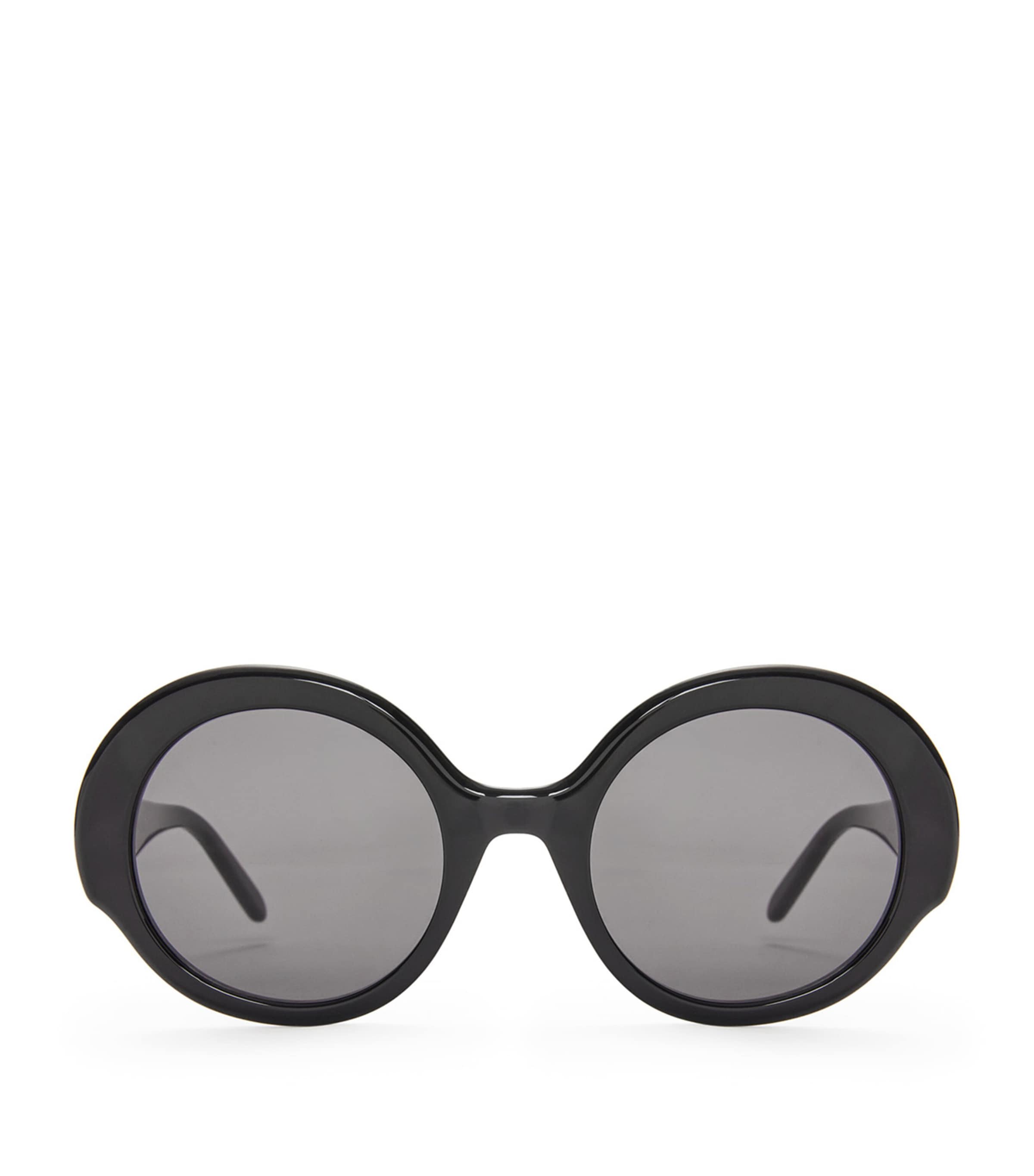 Loewe Thin Round Sunglasses In Black