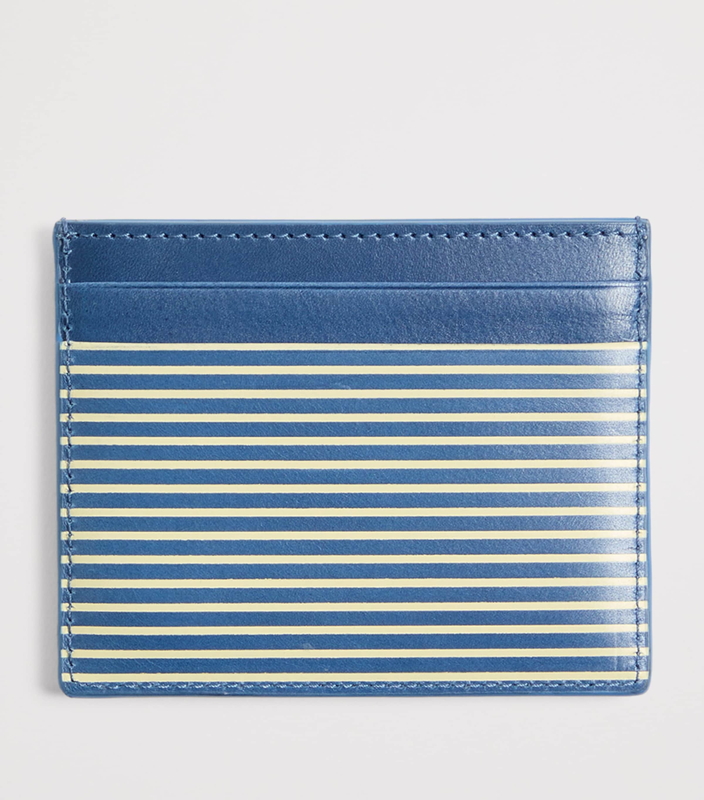 Leather Stripe VLogo Card Holder D7Q Image 3