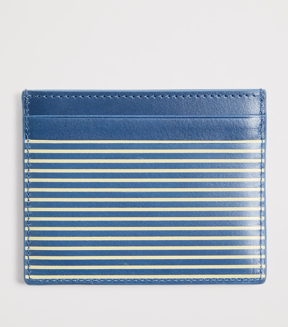 Leather Stripe VLogo Card Holder D7Q Image 3