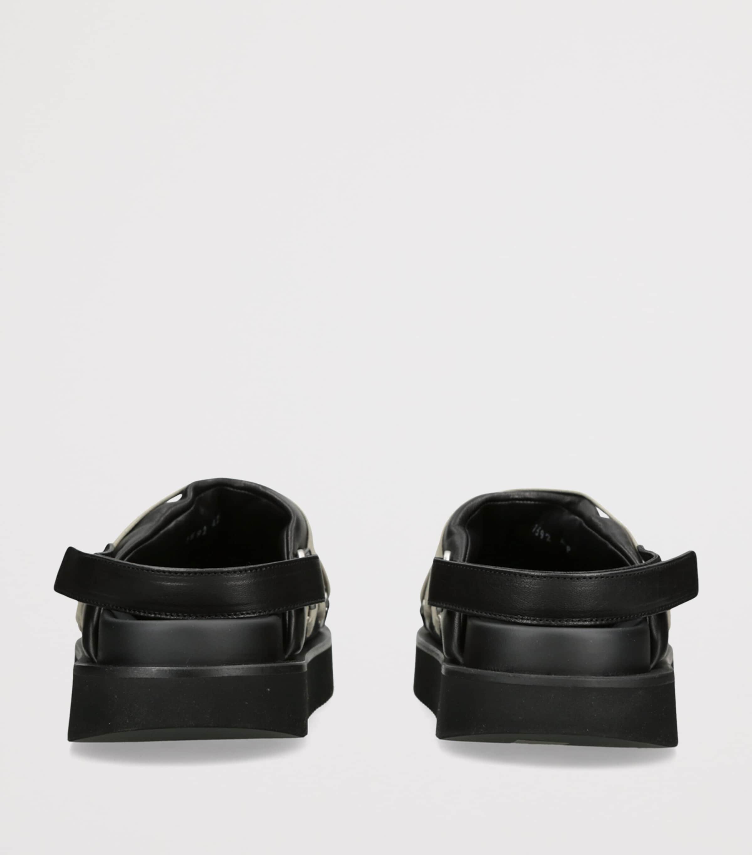 Rick Owens Leather Padded Megalace Mules Blk/other Image 4