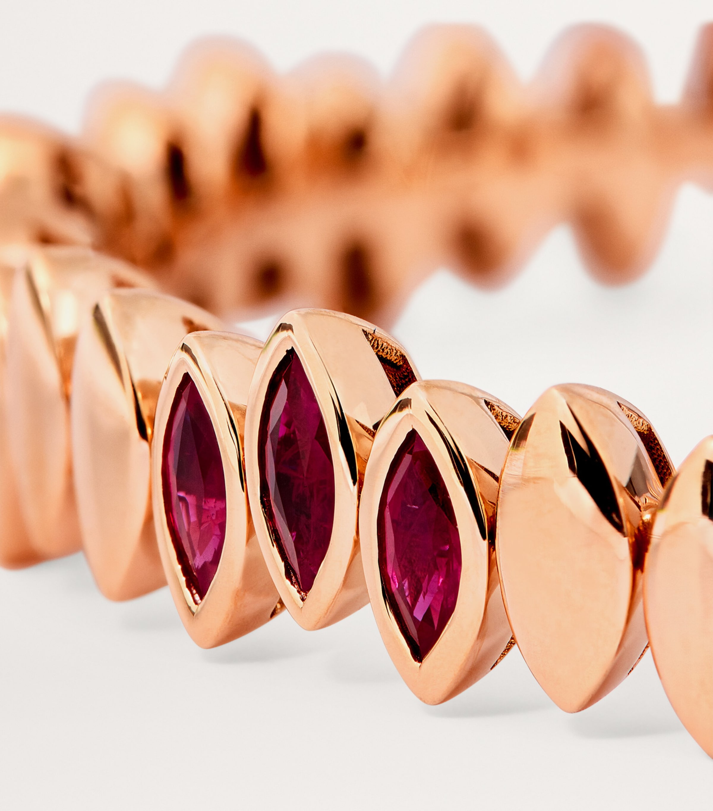 Rose Gold and Ruby Navette Bracelet ROSE GOLD Image 6