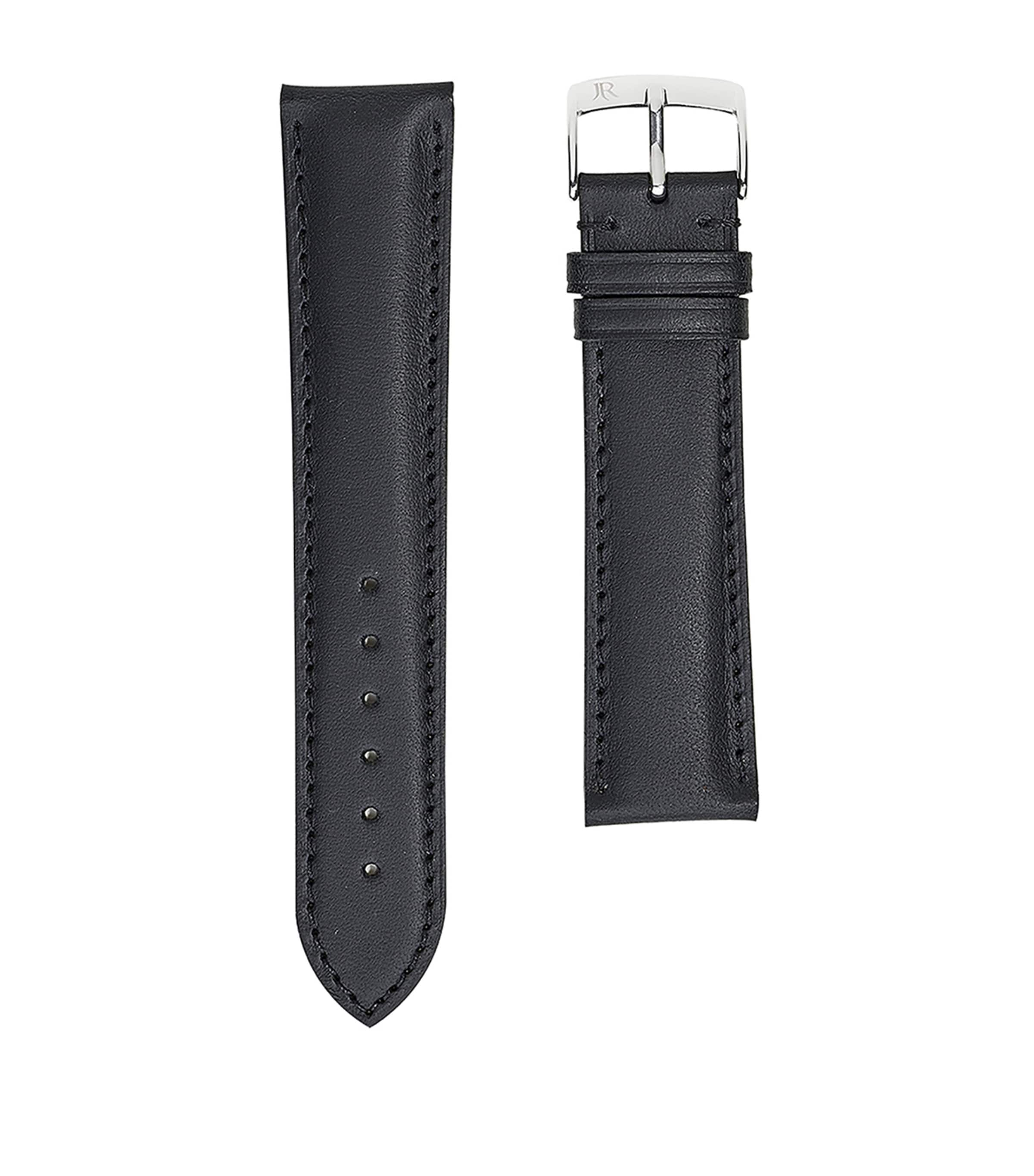 Jean Rousseau Classic 3.5 Vegetable-Tanned Leather Watch Strap (16mm) Black Image 1