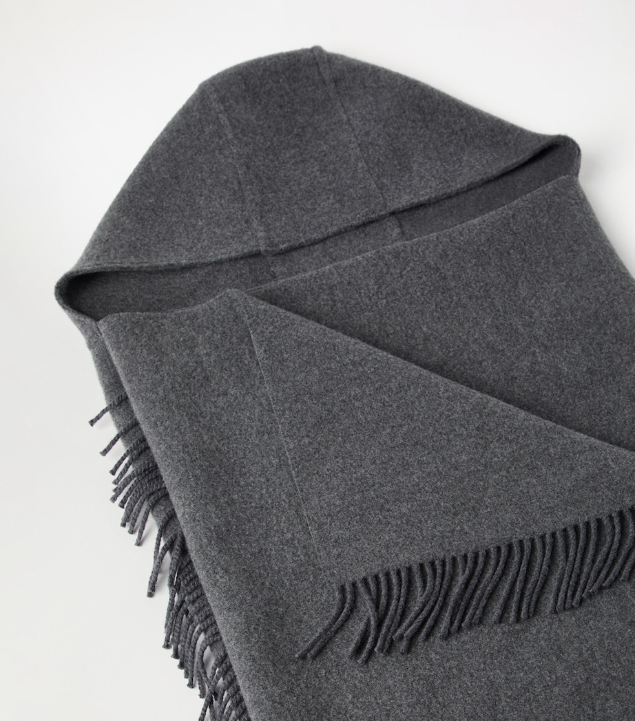 Wool-Cashmere Hooded Scarf C0106 Image 4