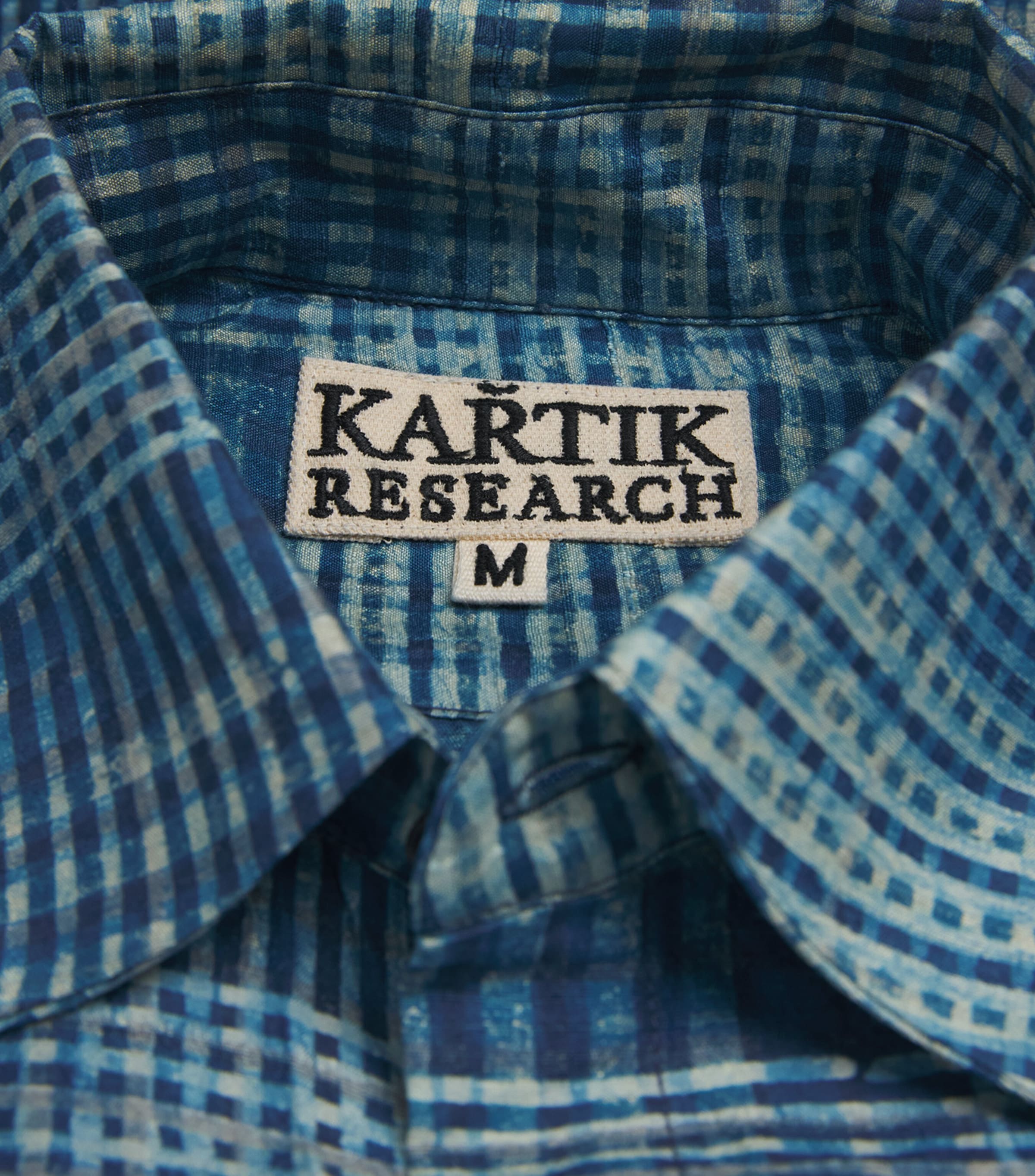Kartik Research Mens Silk Check Shirt Green/ Black/ Moss Image 6