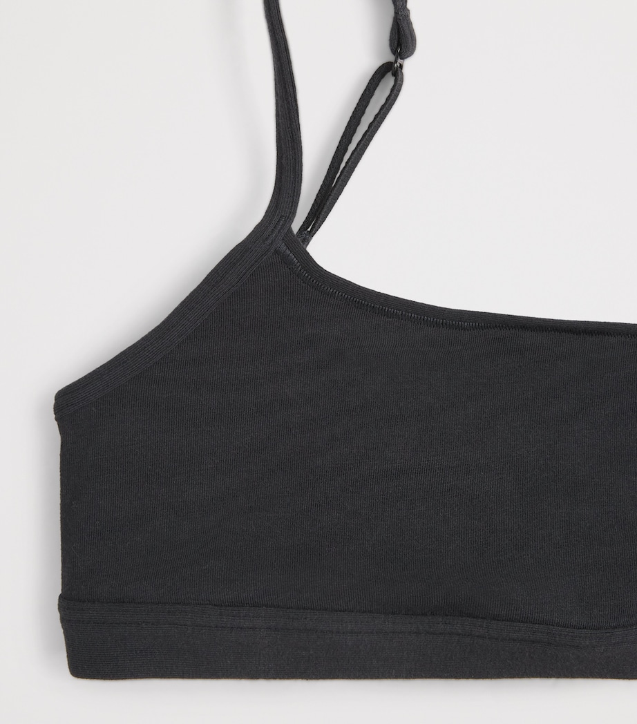 Skims Womens Cotton Everyday Scoop Bralette Onyx Image 4
