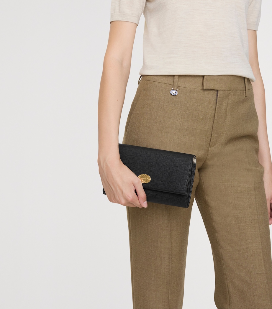 Leather Cotswolds Strap Wallet BLACK Image 2